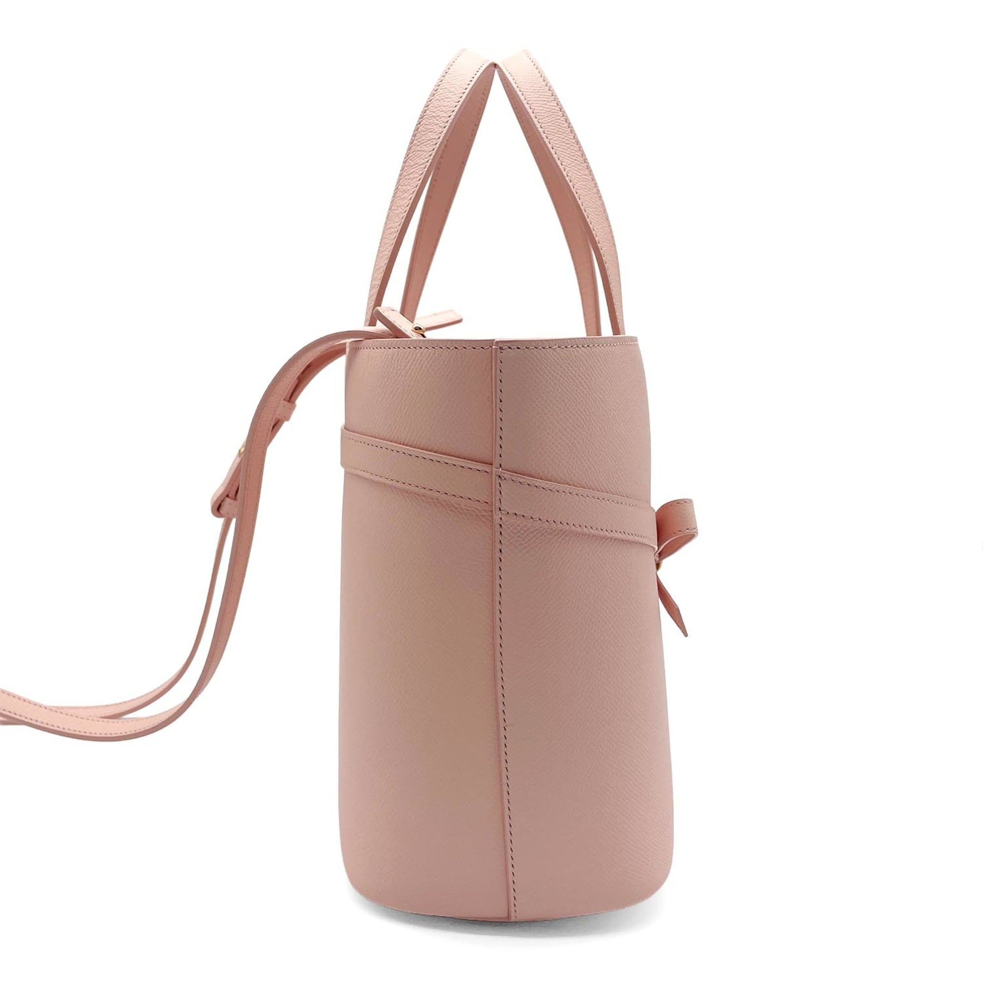 Salvatore Ferragamo Pink Leather Shoulder Bag Tote Bag (Pre-Owned)