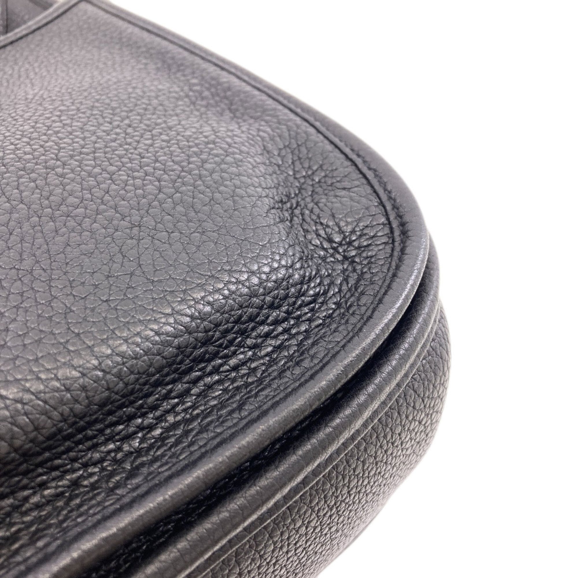 Hermes Black Taurillon Clemence Leather Shoulder Bag (Pre-Owned)