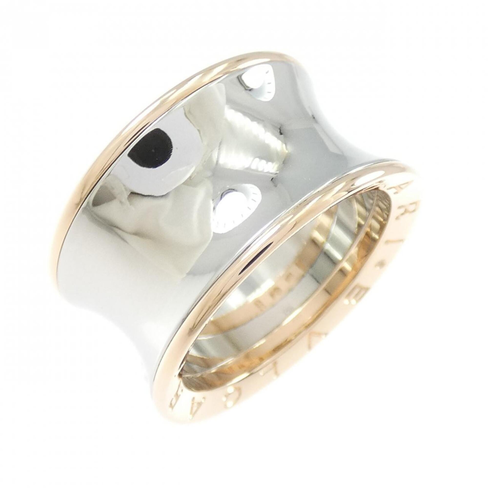 Bvlgari B.Zero1 Pink Gold (18K) Stainless Steel Band Ring (Pre-Owned)