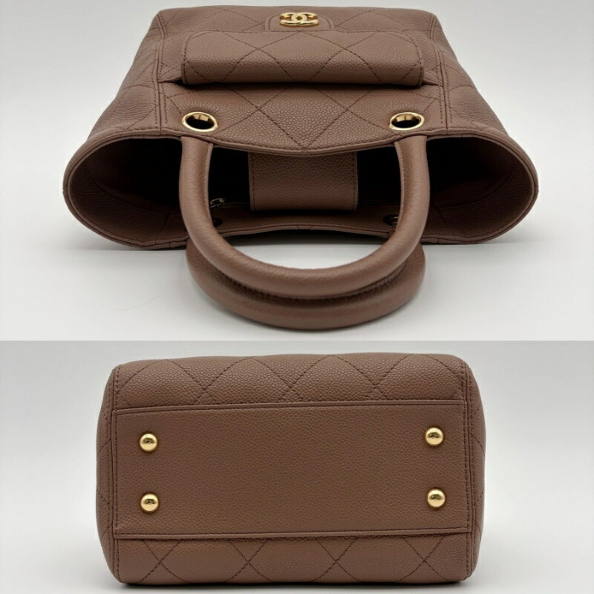 Chanel Brown Leather Shoulder Bag (Pre-Owned)