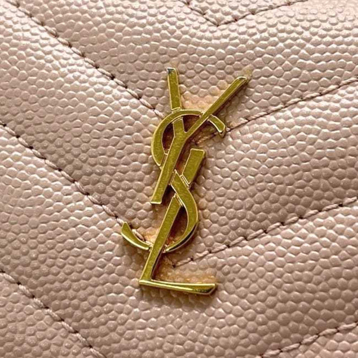Saint Laurent Pink Leather Wallet (Tri-Fold) (Pre-Owned)