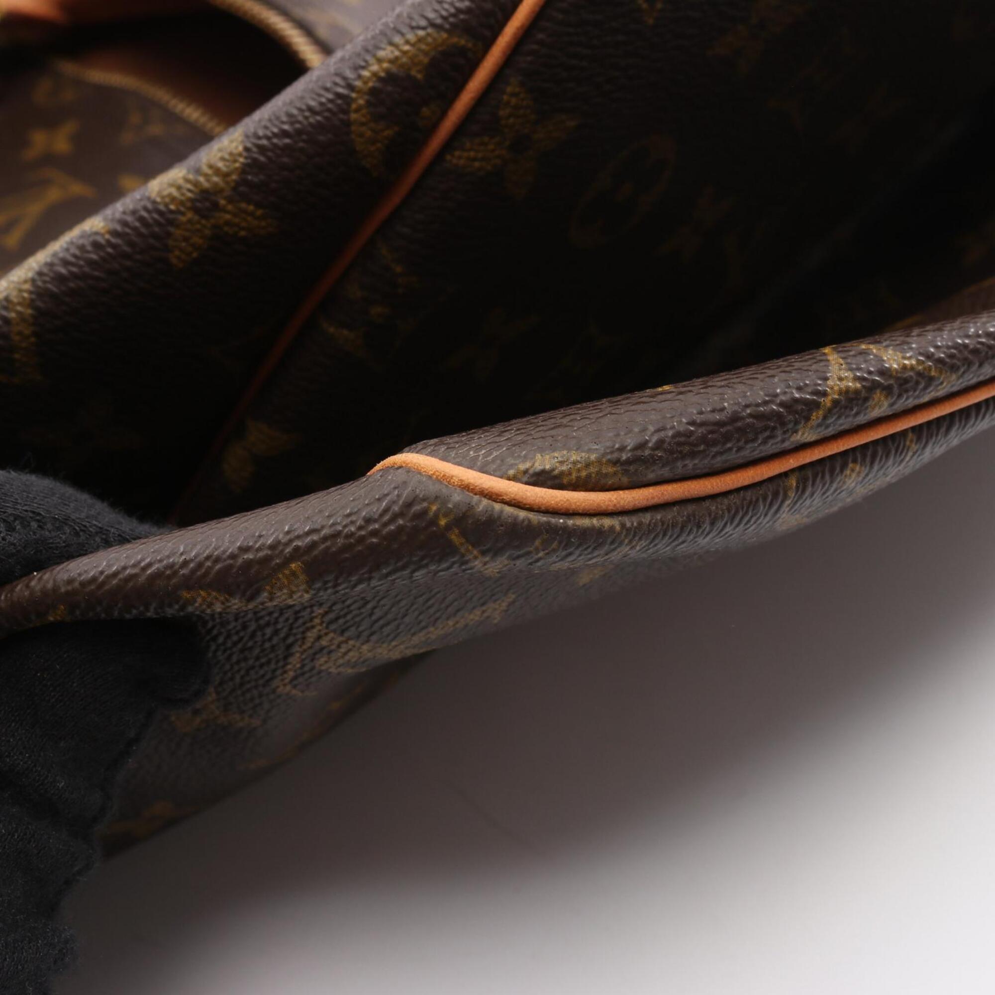 Louis Vuitton Brown Monogram Coated Canvas Leather Boston Bag Handbag (Pre-Owned)