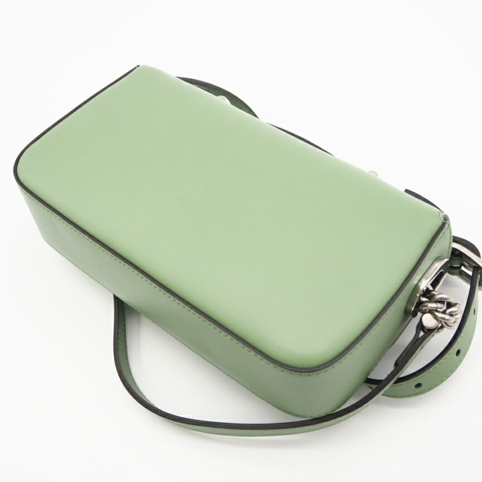 Gucci Green Leather Shoulder Bag (Pre-Owned)