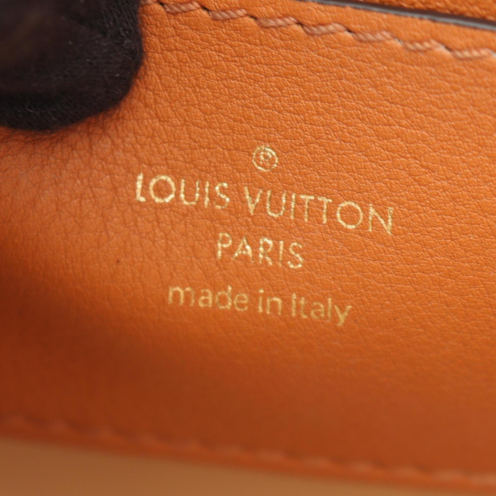 Louis Vuitton Brown Leather Handbag Shoulder Bag (Pre-Owned)