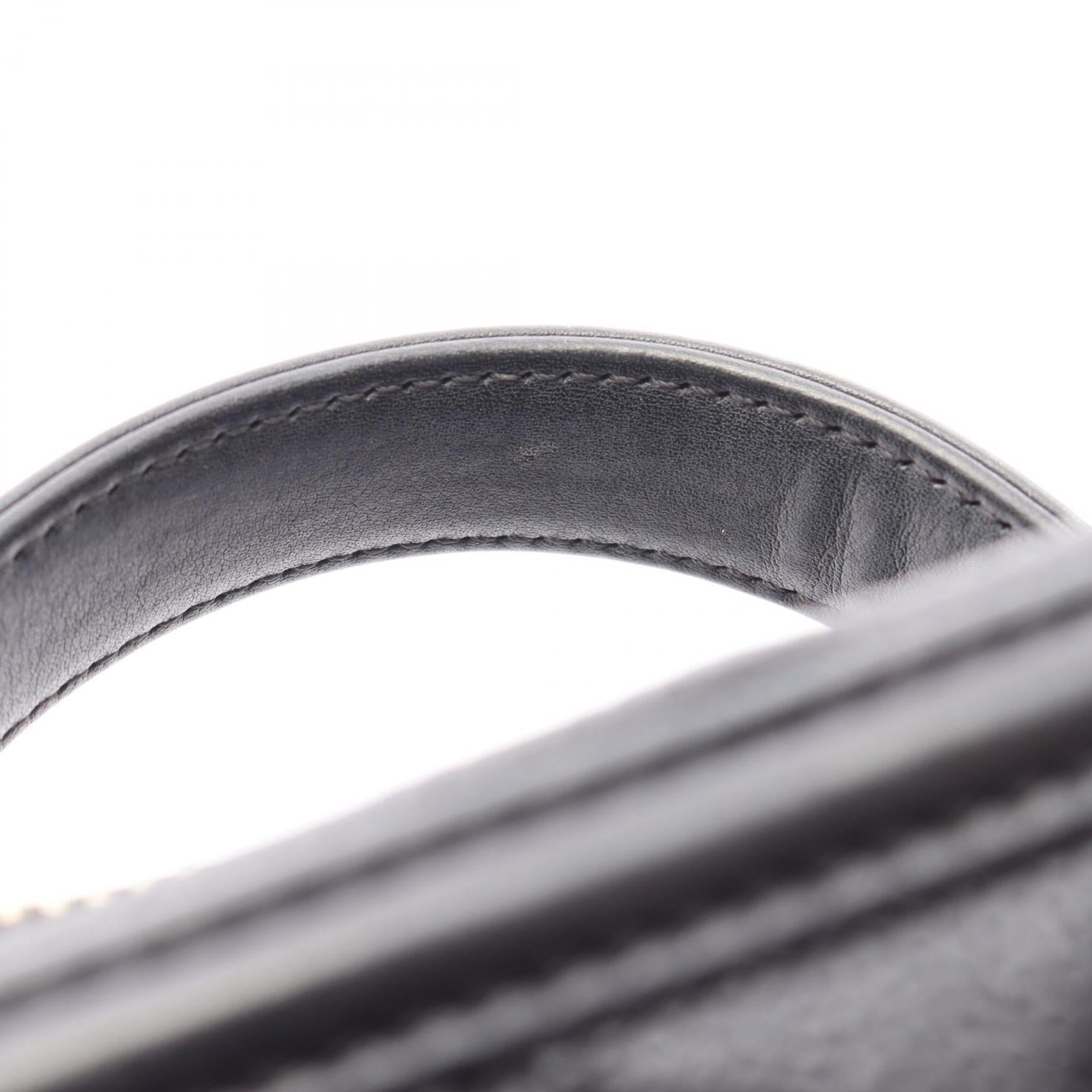 Chanel Black Grained Calfskin Handbag Shoulder Bag Vanity Bag (Pre-Owned)