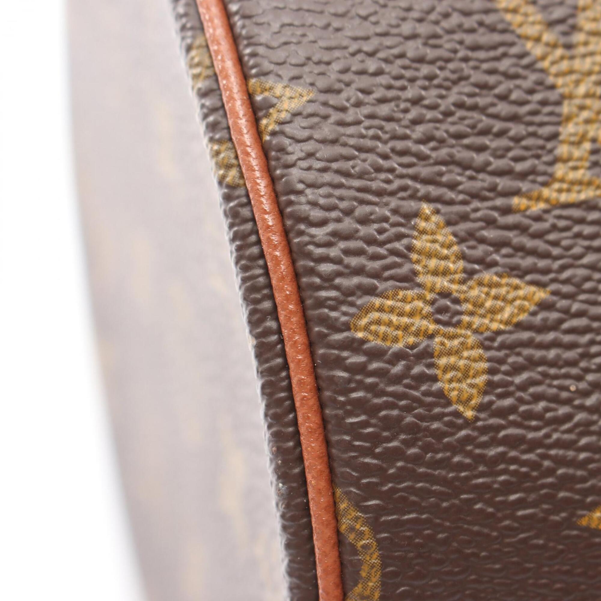 Louis Vuitton Brown Coated Canvas Leather Handbag Pouch (Pre-Owned)