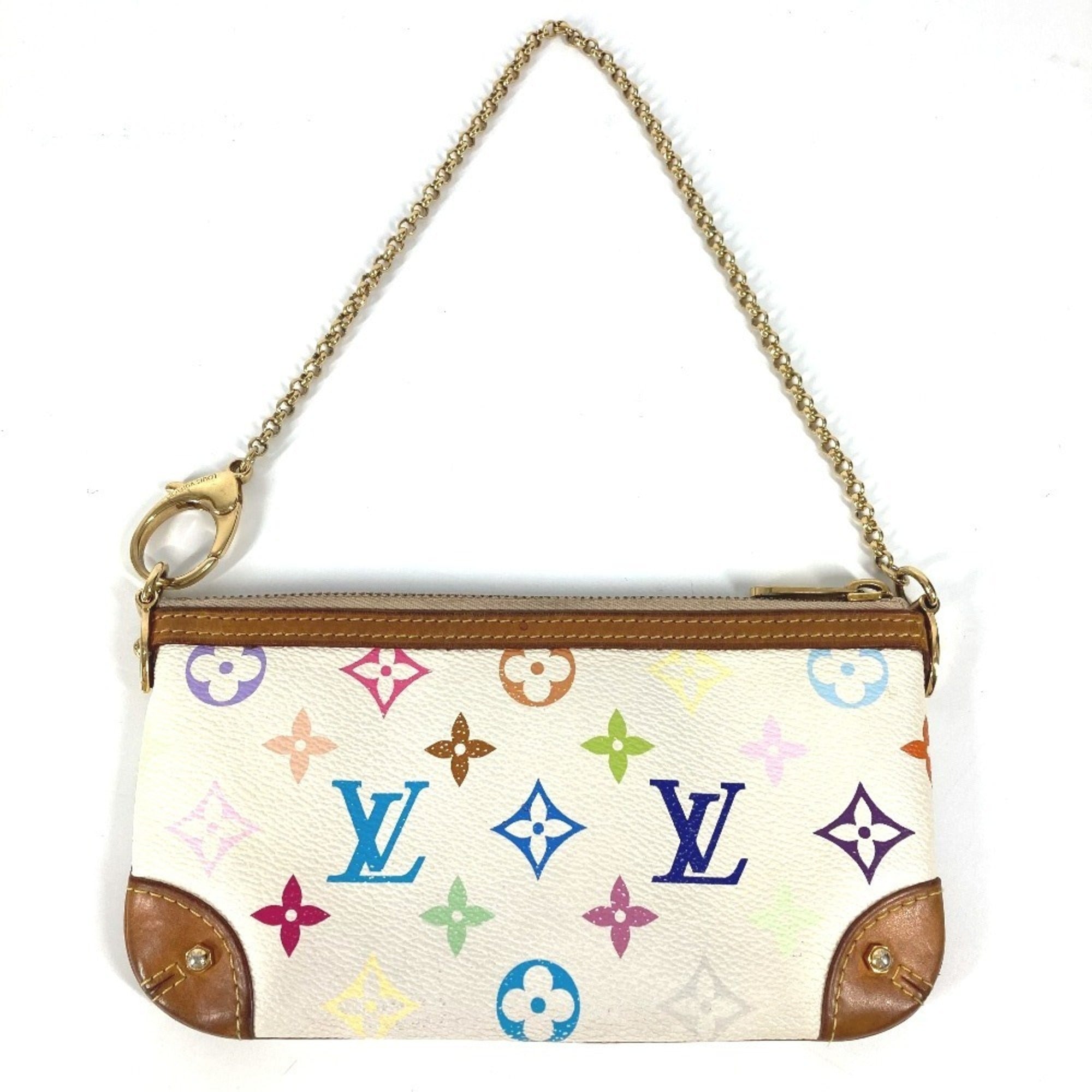 Louis Vuitton Blanc Monogram Multicolore Pouch Shoulder Bag (Pre-Owned)