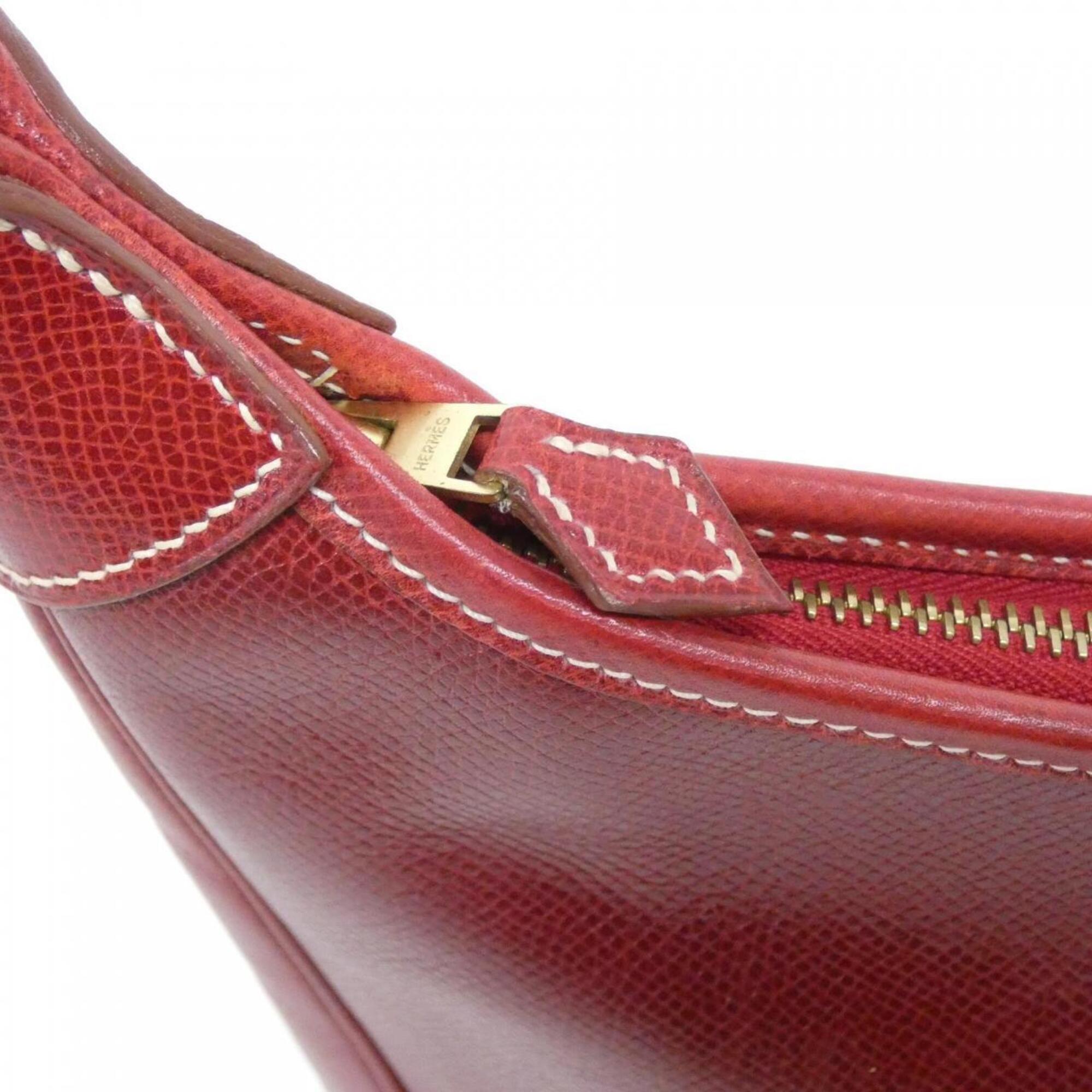 Hermes Rouge H Lisse Leather Shoulder Bag (Pre-Owned)
