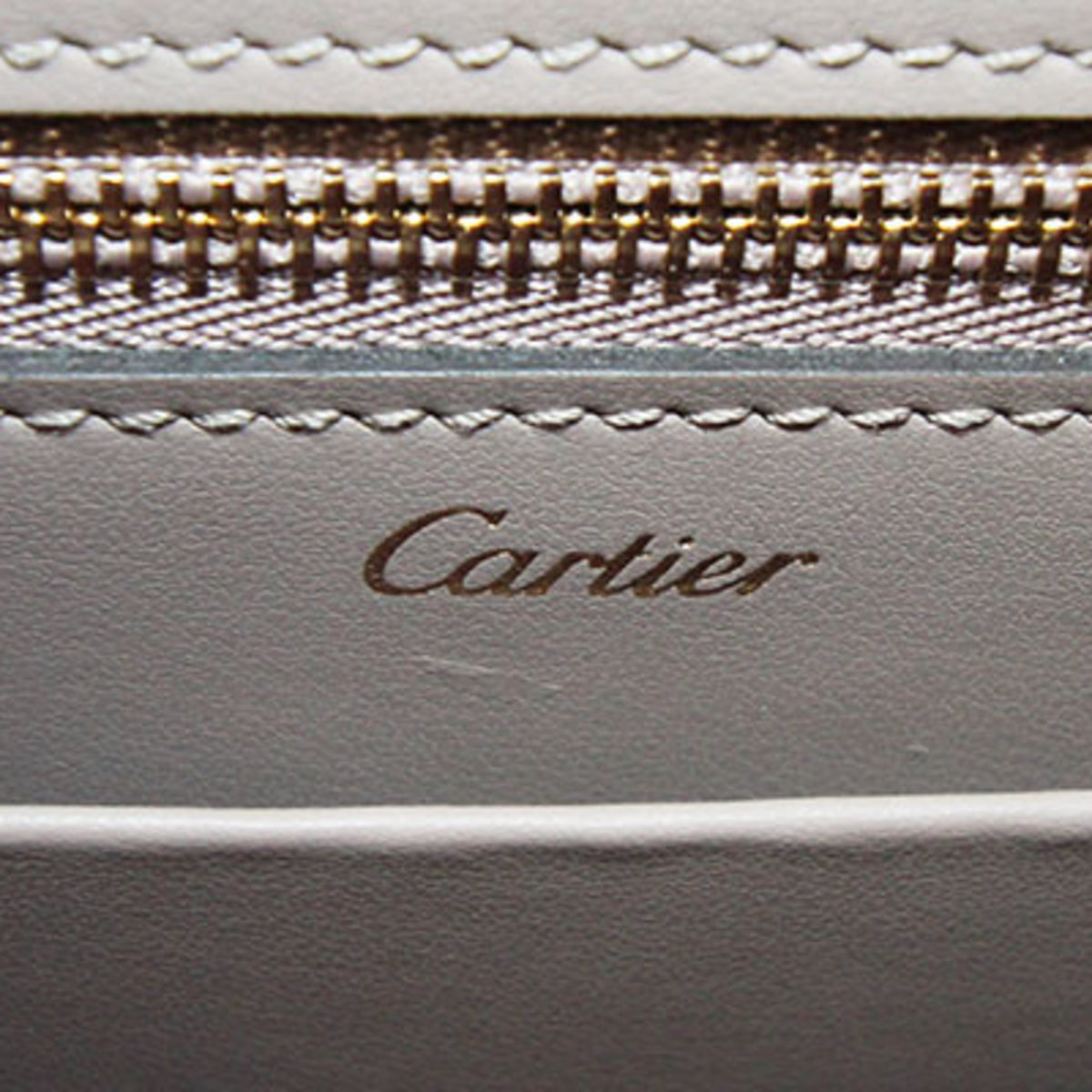 Cartier Must Pink Beige Leather Shoulder Bag (Pre-Owned)