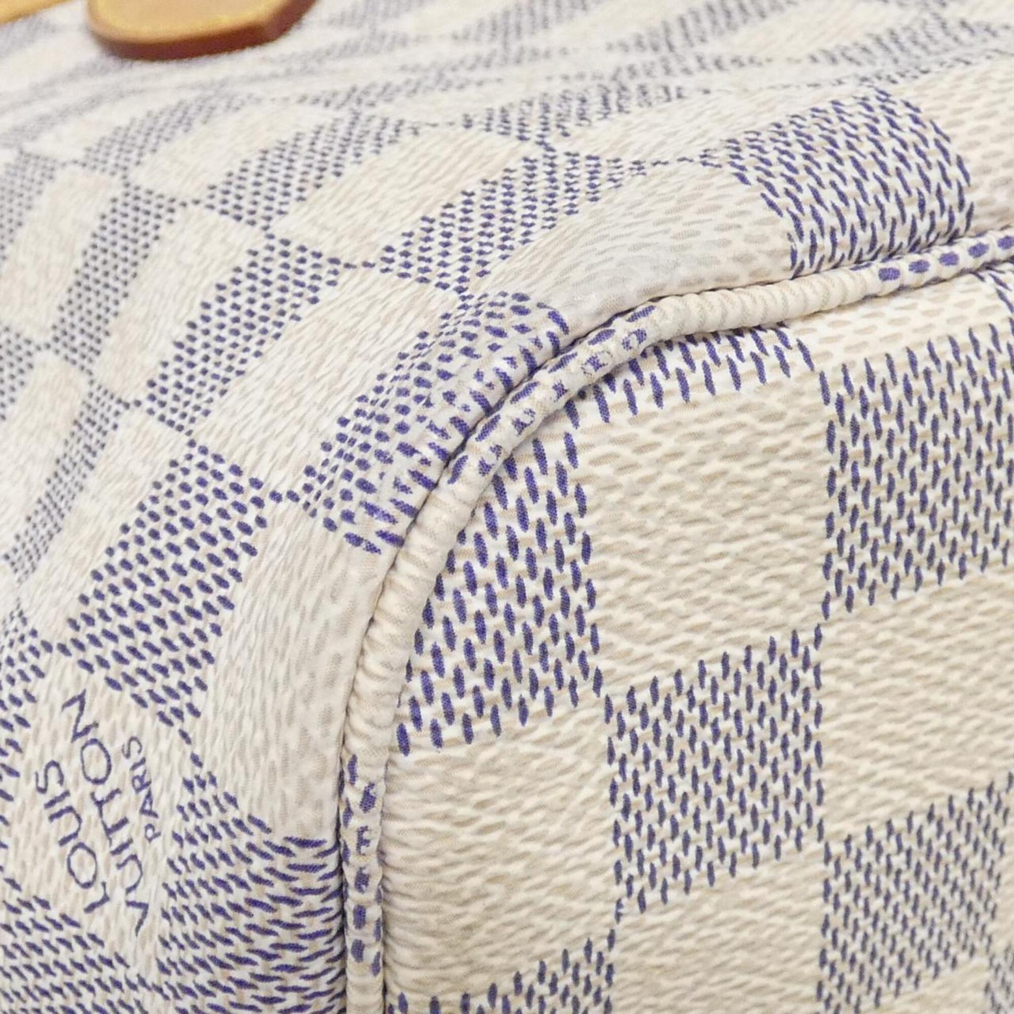 Louis Vuitton Azur White Coated Canvas Handbag (Pre-Owned)
