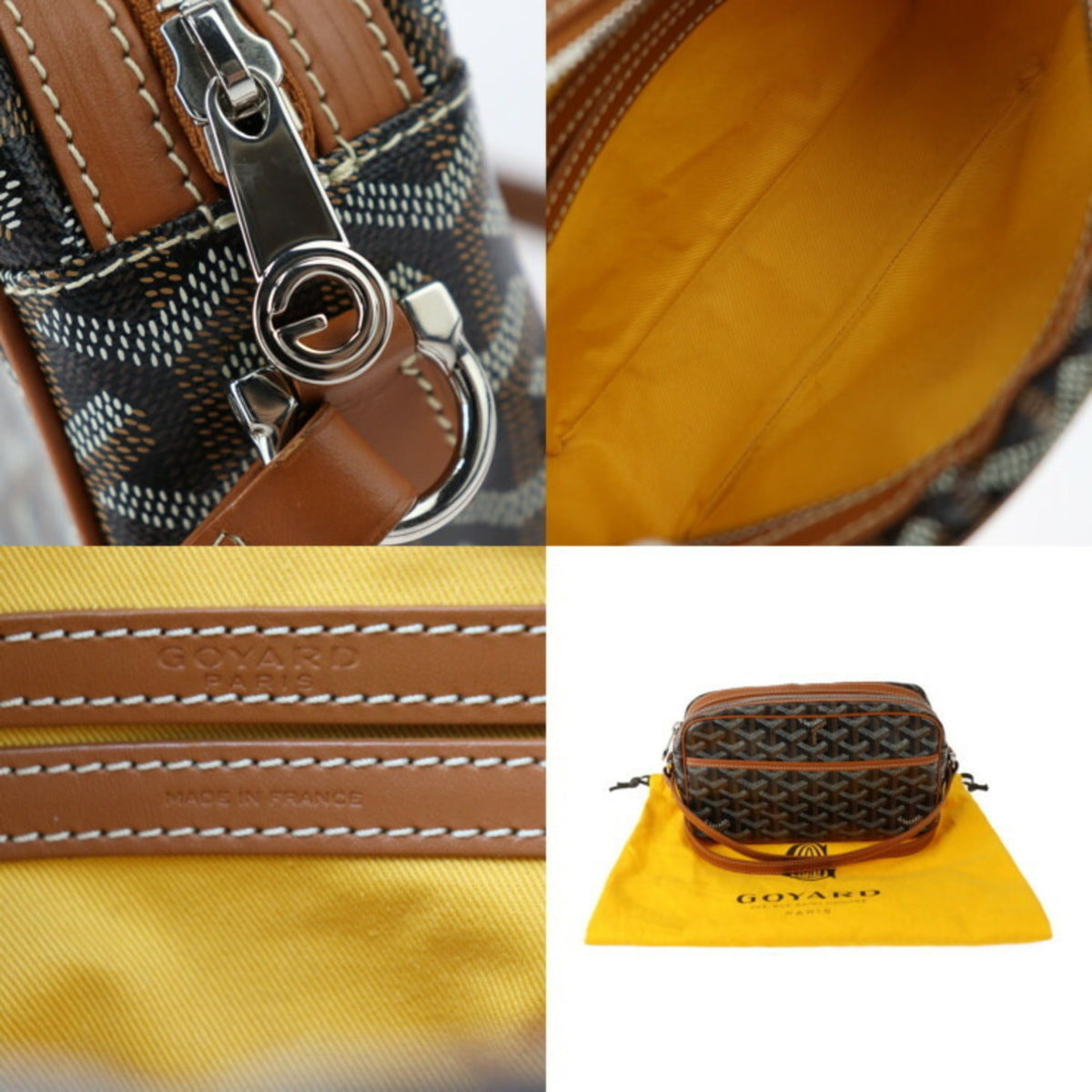 Goyard Cap Vert Black Brown Pvc Leather Shoulder Bag (Pre-Owned)
