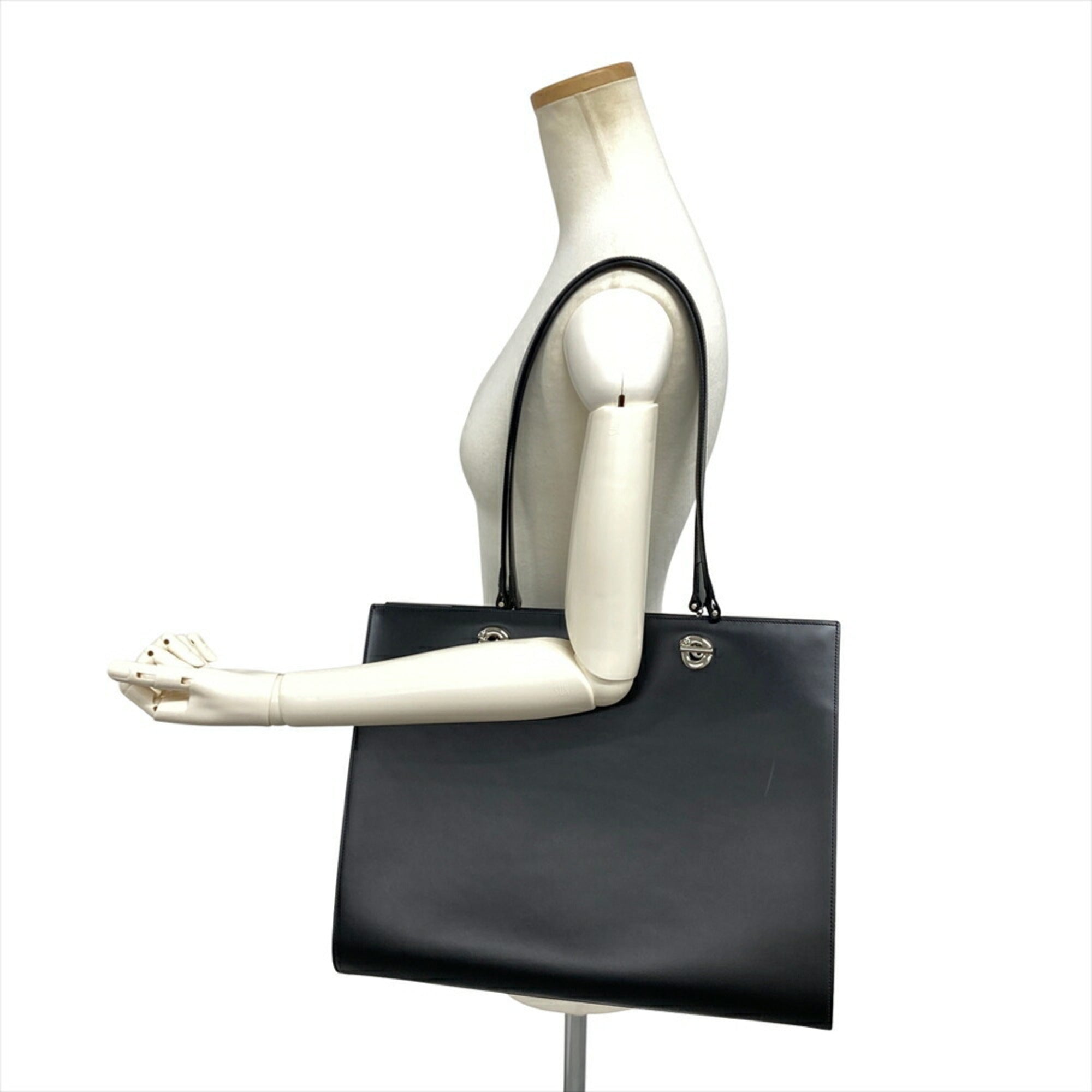 Cartier Black Leather Tote Bag (Pre-Owned)
