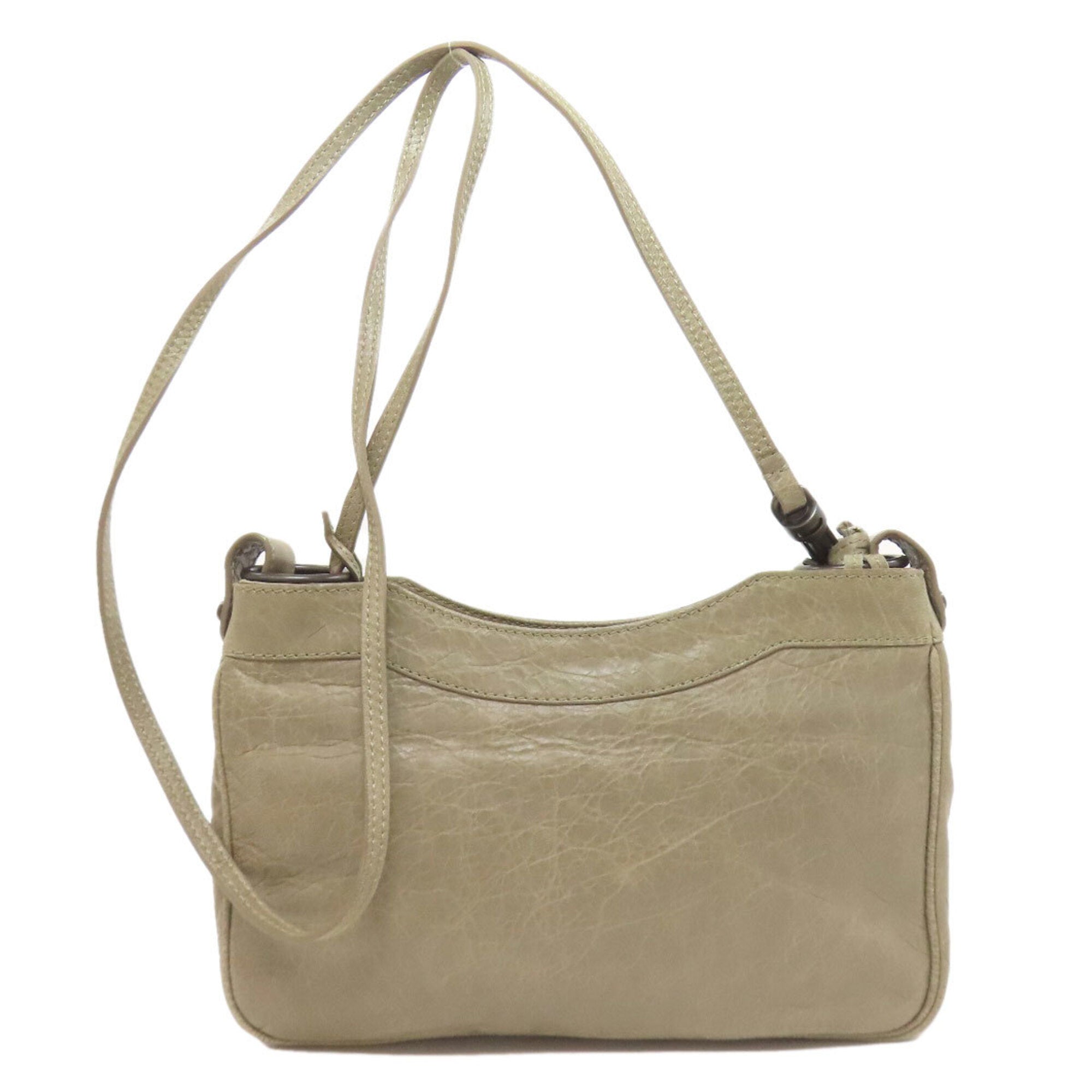 Balenciaga Hip Grayish Leather Shoulder Bag (Pre-Owned)