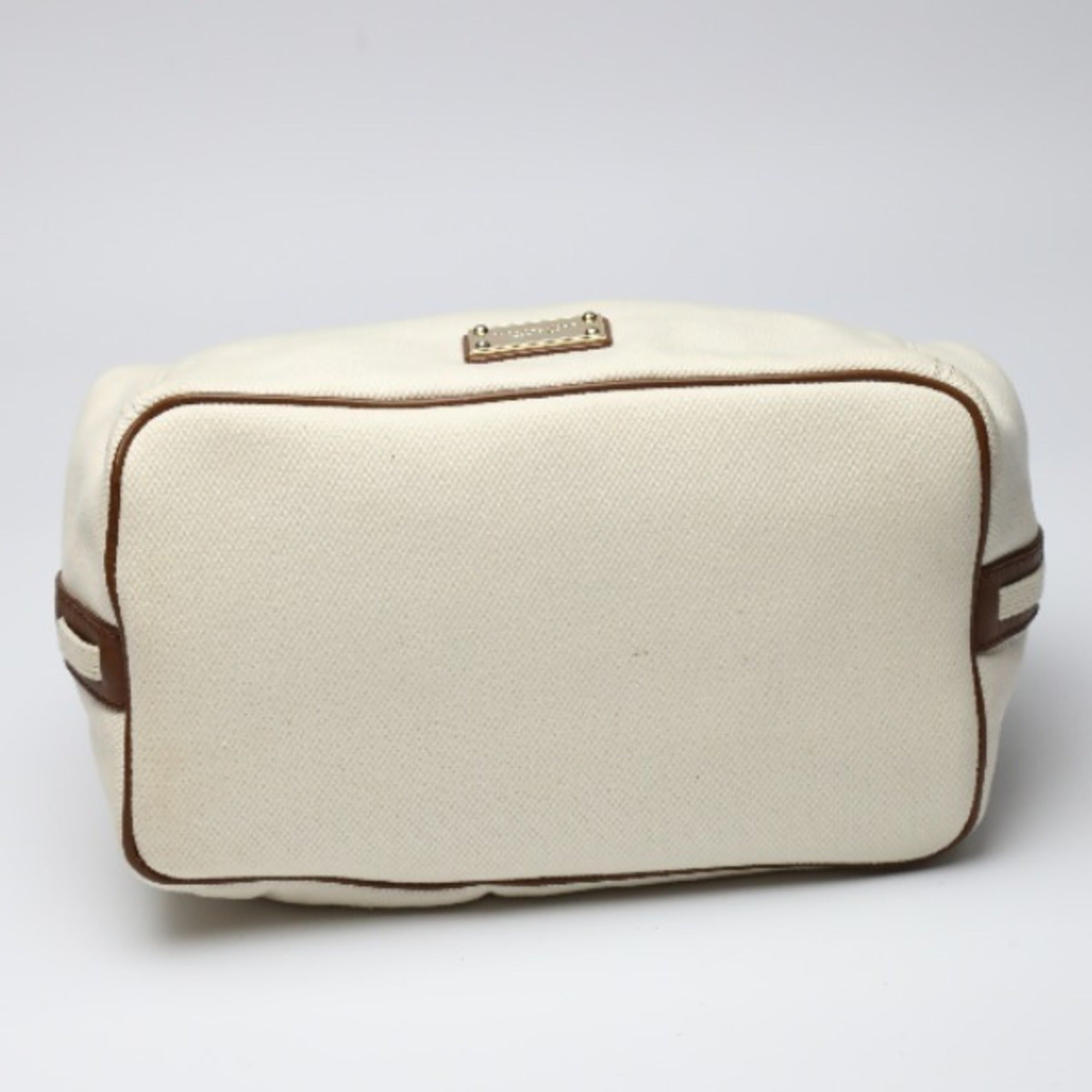 Michael Kors Brown White Canvas Tote Bag (Pre-Owned)