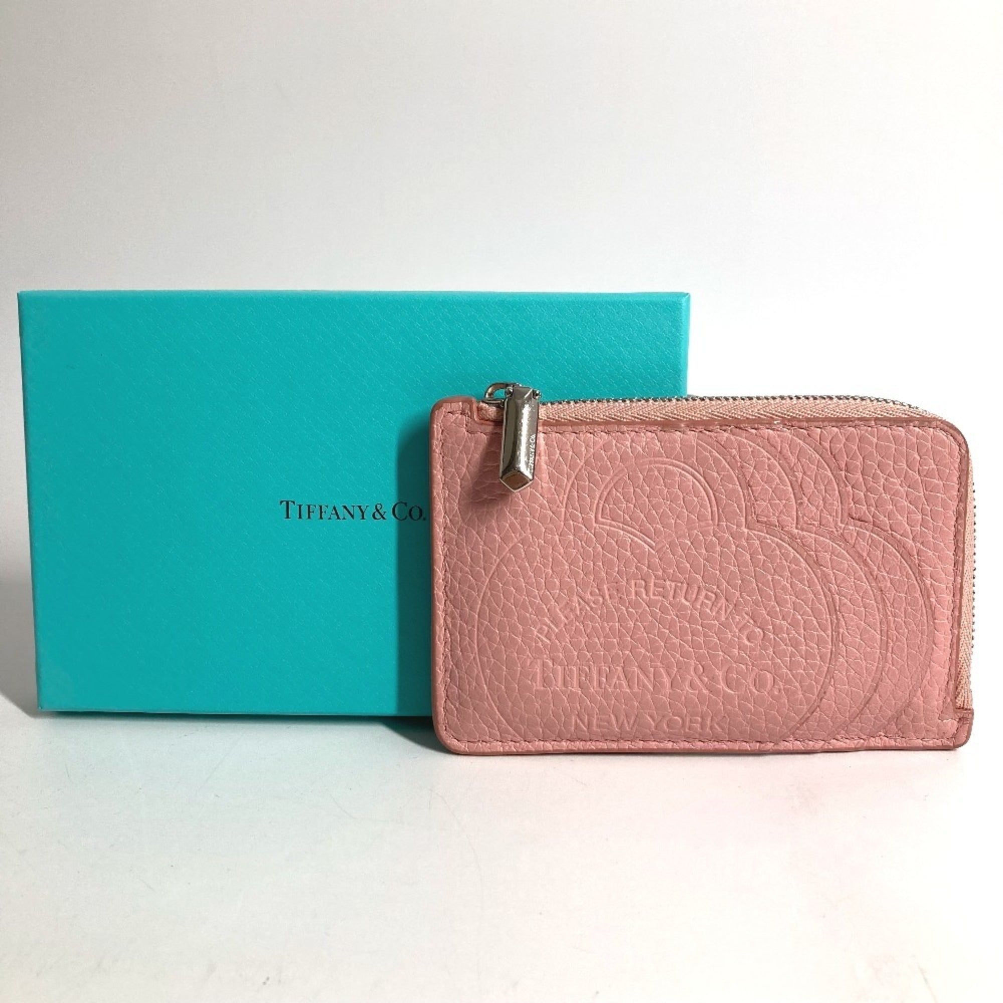 Tiffany Pink Leather Coin Purse/Coin Case (Pre-Owned)