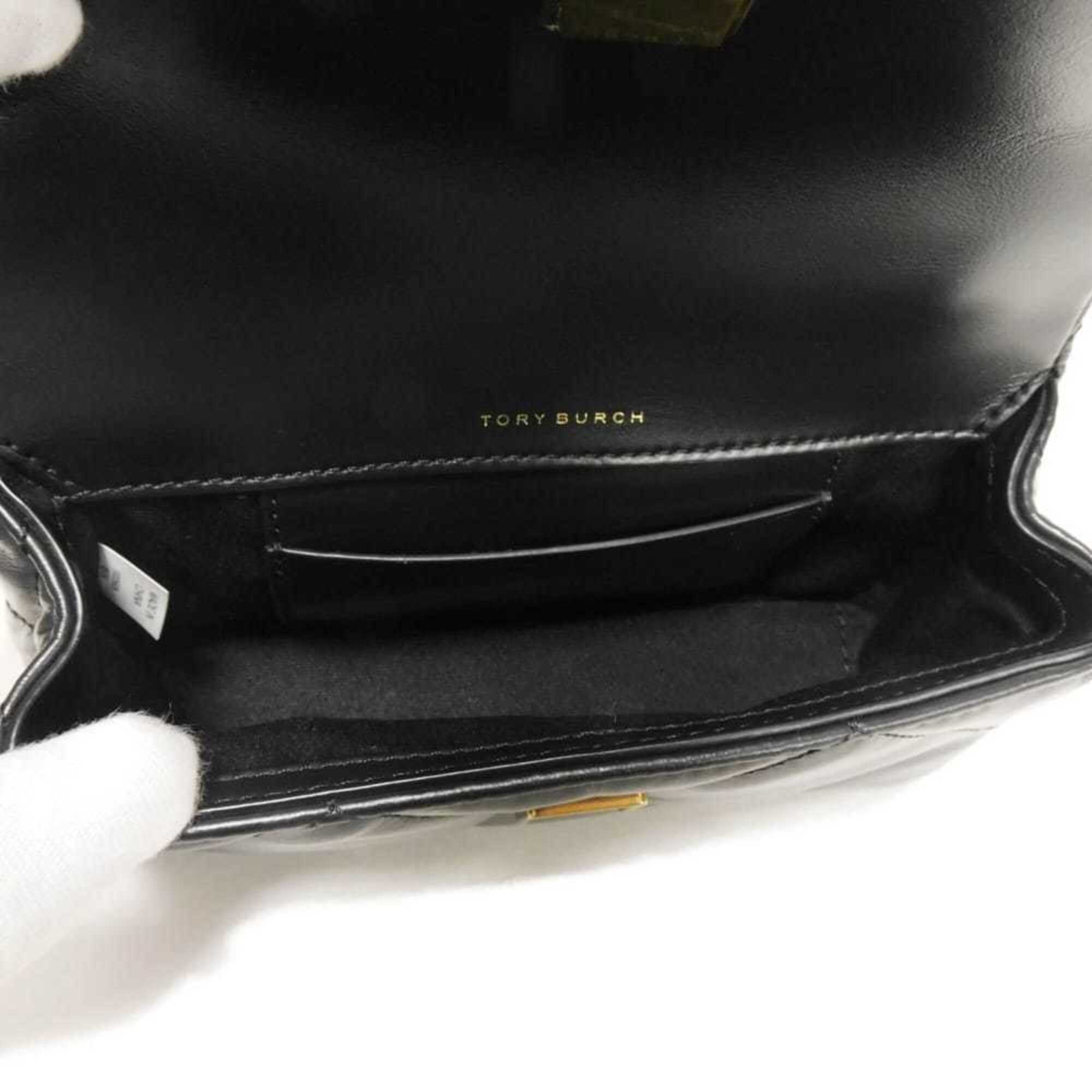 Tory Burch Black Leather Shoulder Bag (Pre-Owned)