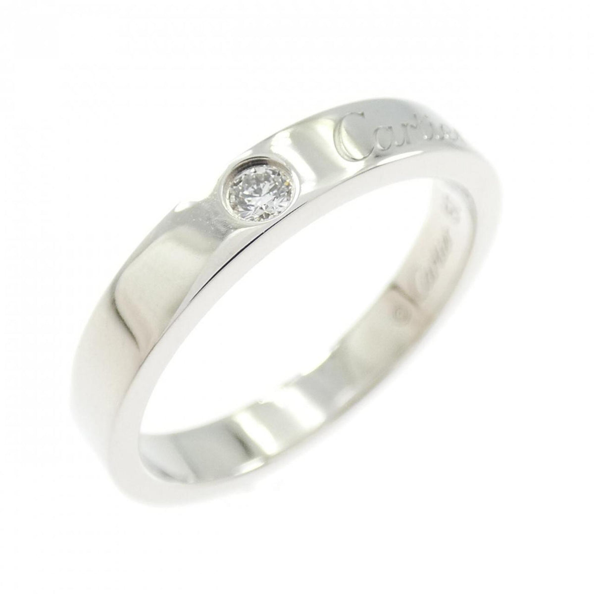 Cartier Platinum Platinum 950 Band Ring (Pre-Owned)