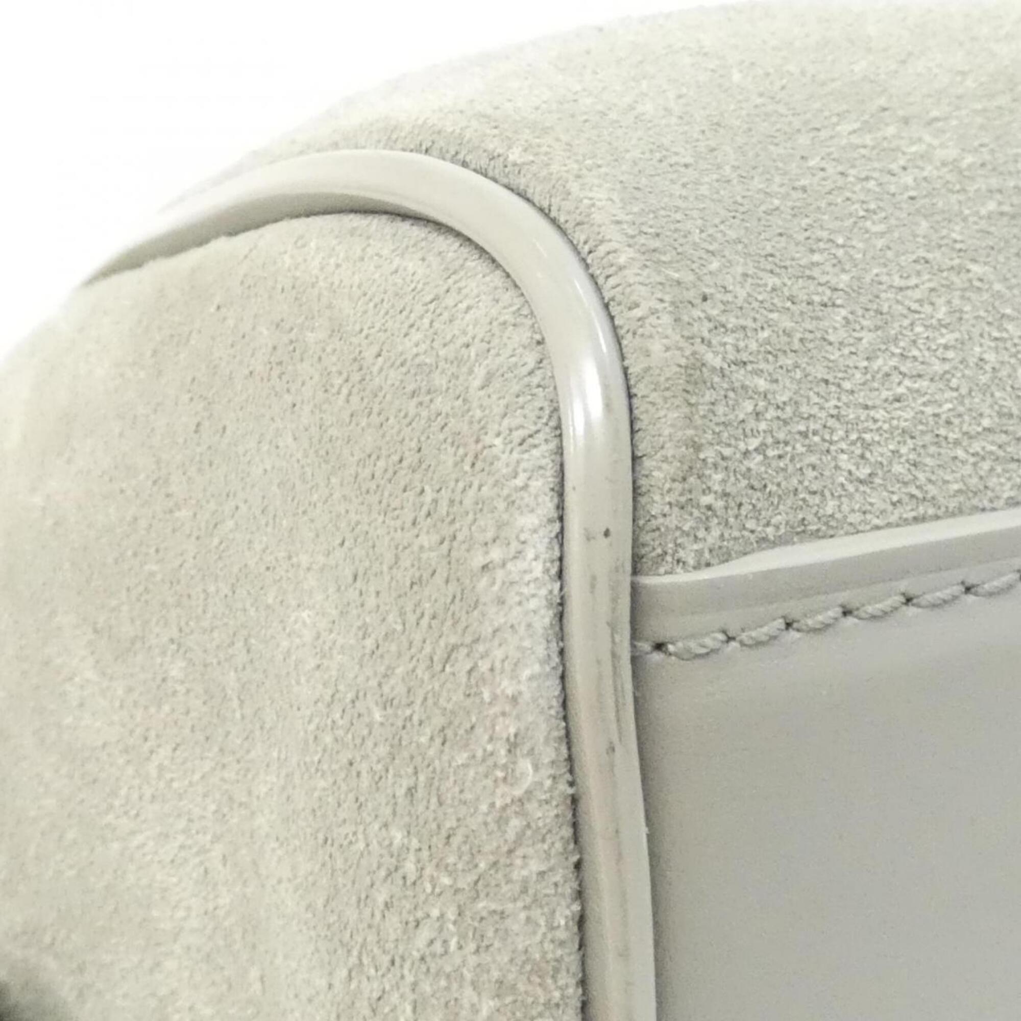 Louis Vuitton Gris Suede Boston Bag (Pre-Owned)