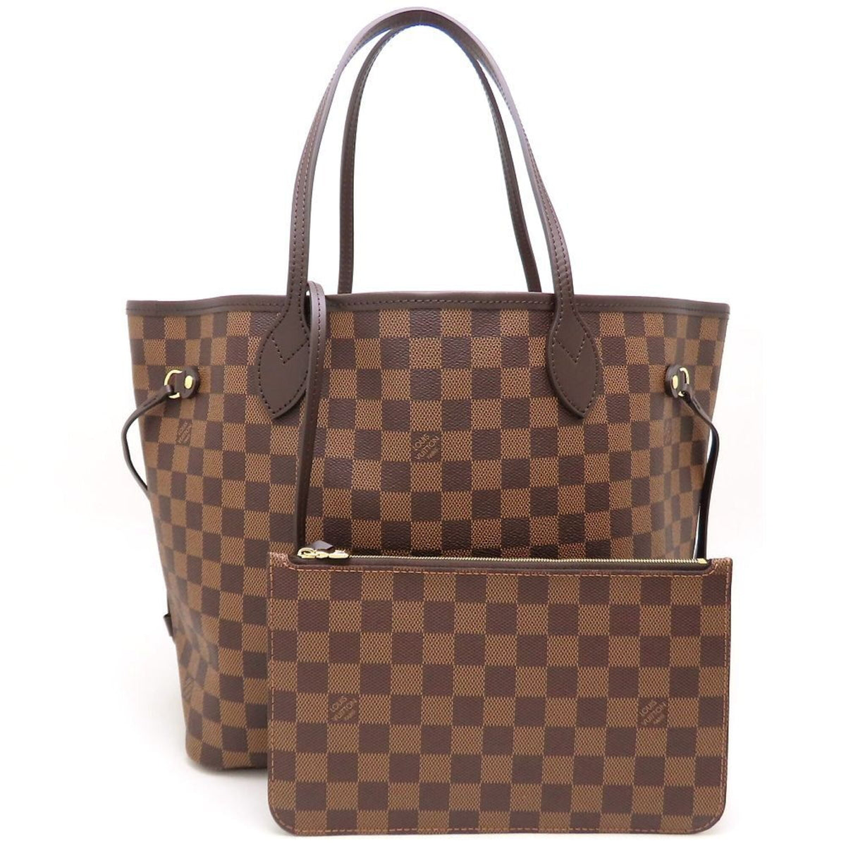 Louis Vuitton Ebene Damier Canvas Pouch Tote Bag (Pre-Owned)