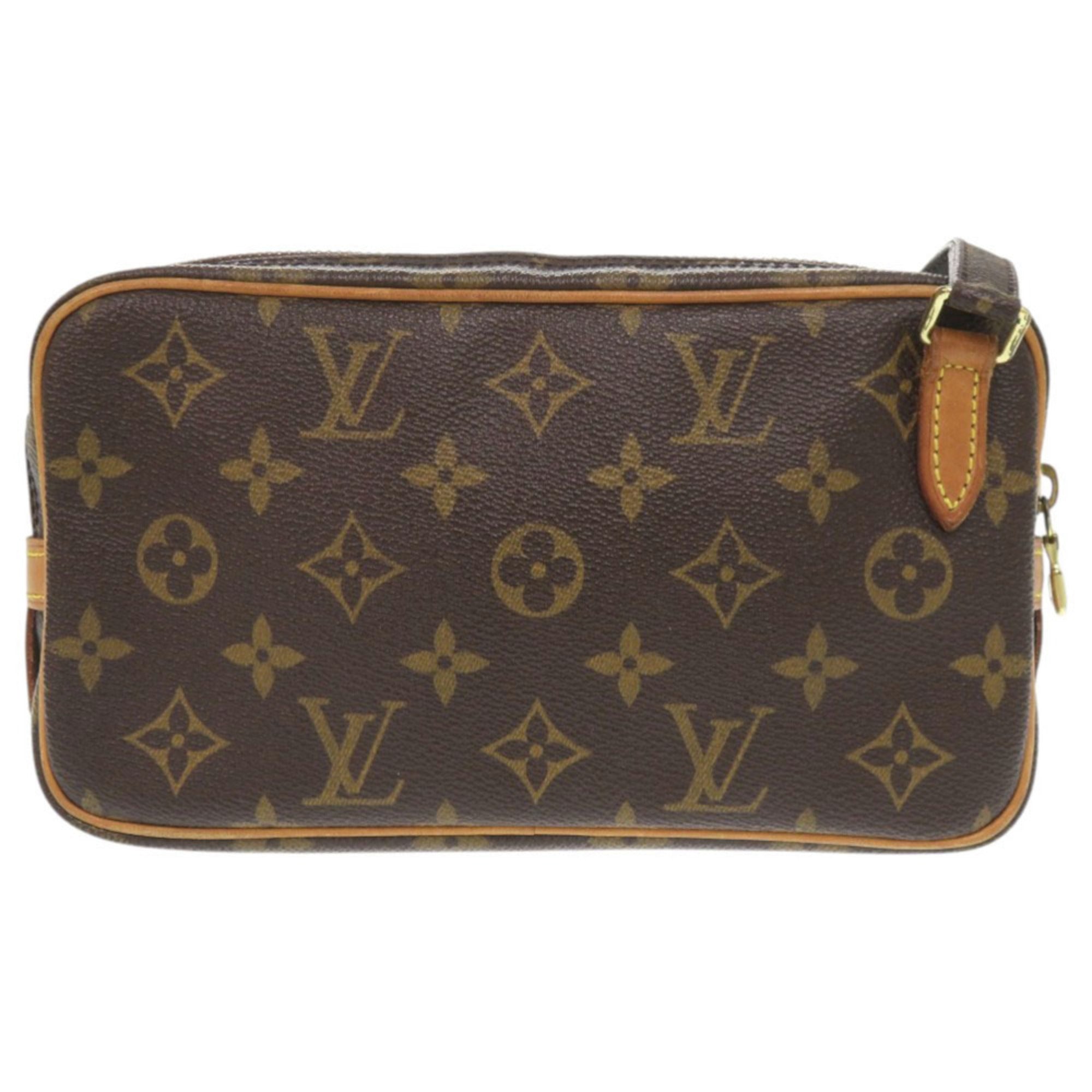Louis Vuitton Brown Monogram Canvas Shoulder Bag (Pre-Owned)