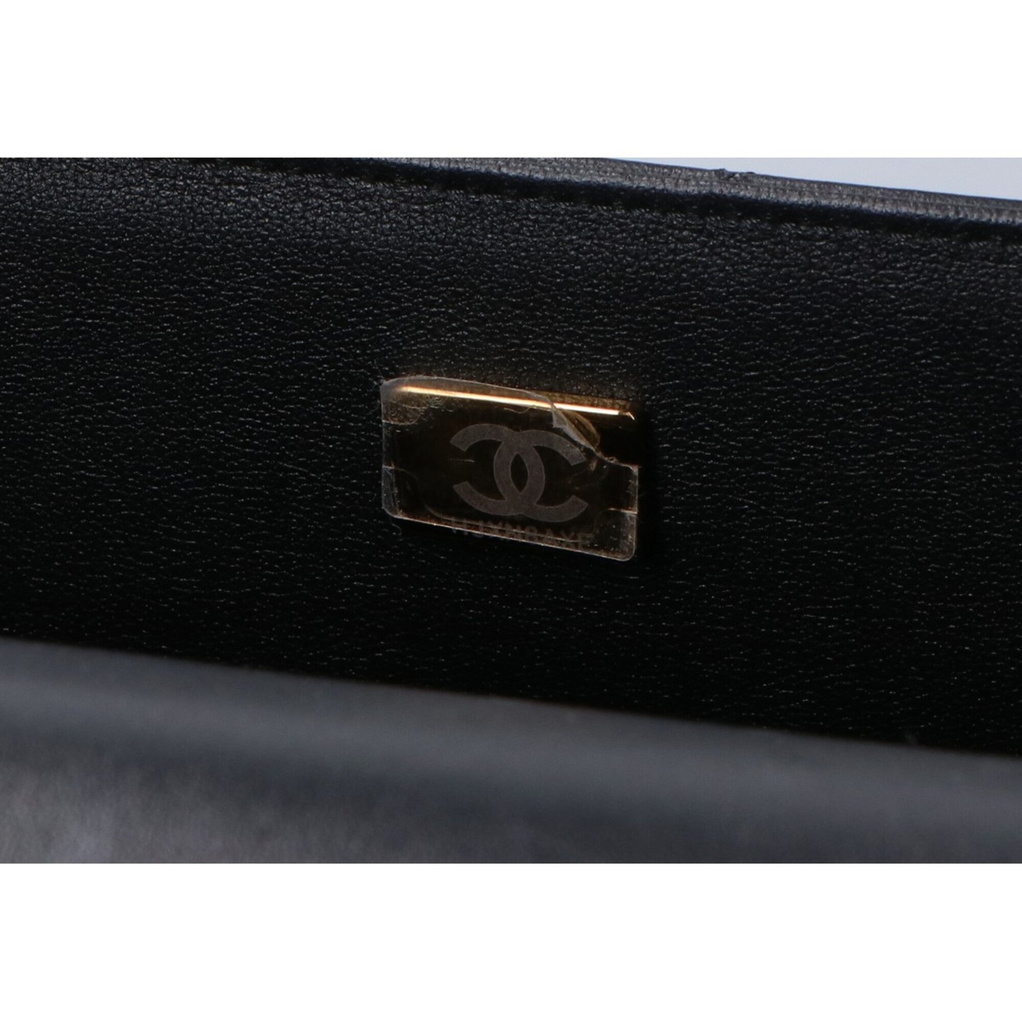 Chanel Black Leather Handbag Shoulder Bag (Pre-Owned)