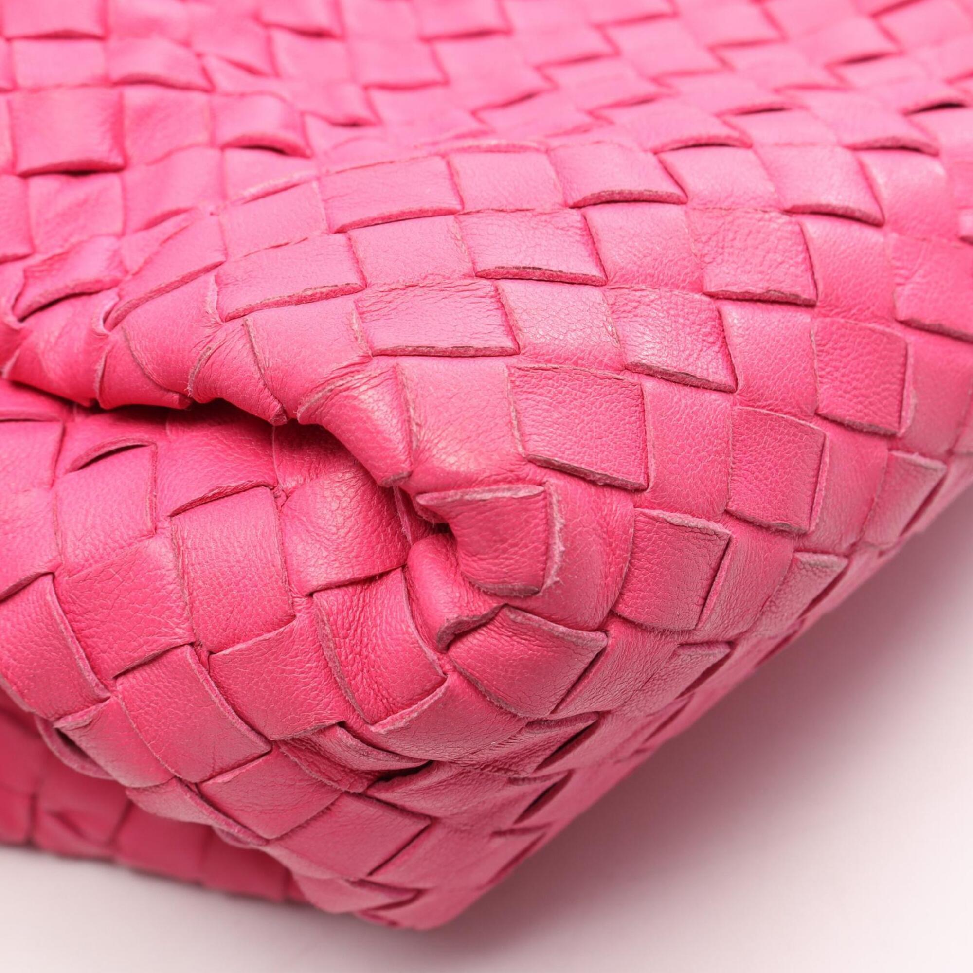 Bottega Veneta Intrecciato Pink Intrecciato Handbag Tote Bag (Pre-Owned)