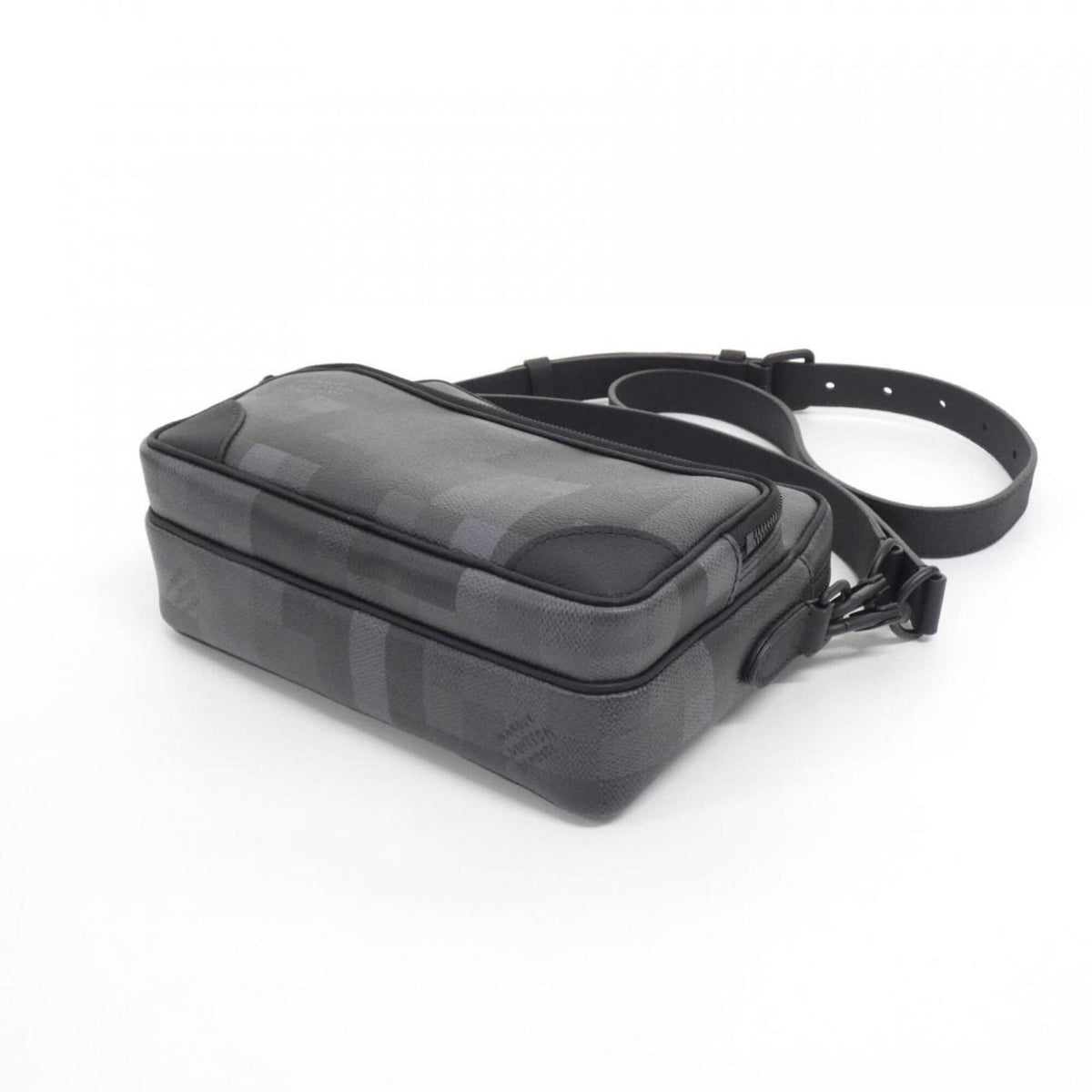 Louis Vuitton Black Coated Canvas Shoulder Bag (Pre-Owned)