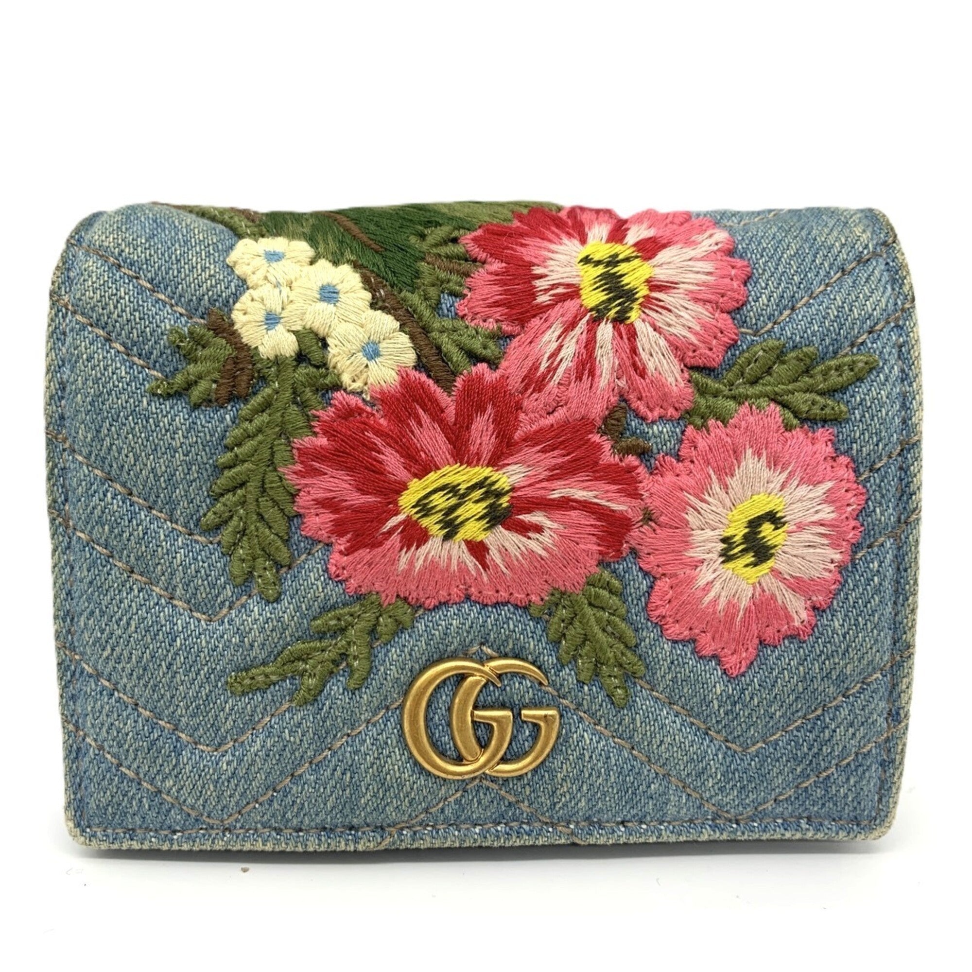 Gucci Denim Leather Wallet (Bi-Fold) (Pre-Owned)