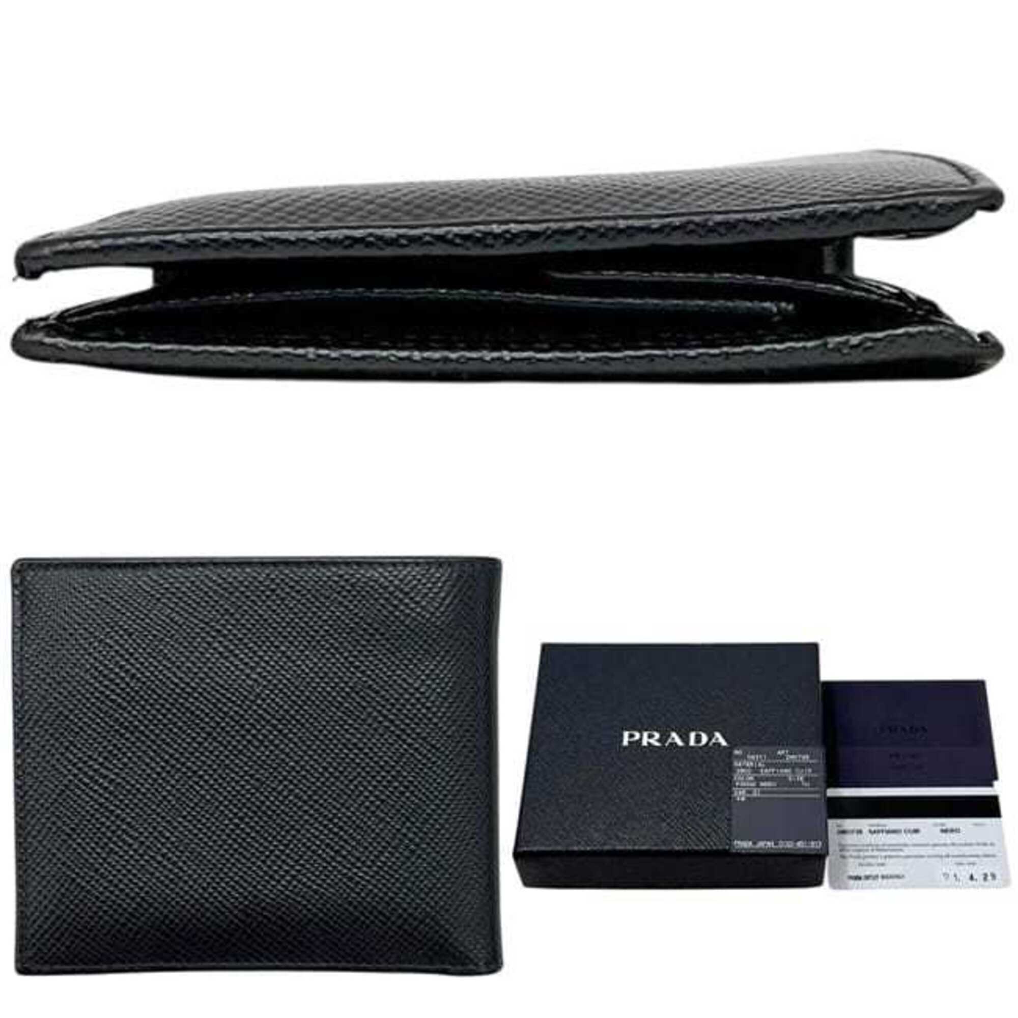 Prada Black Nero Saffiano Wallet (Bi-Fold) (Pre-Owned)
