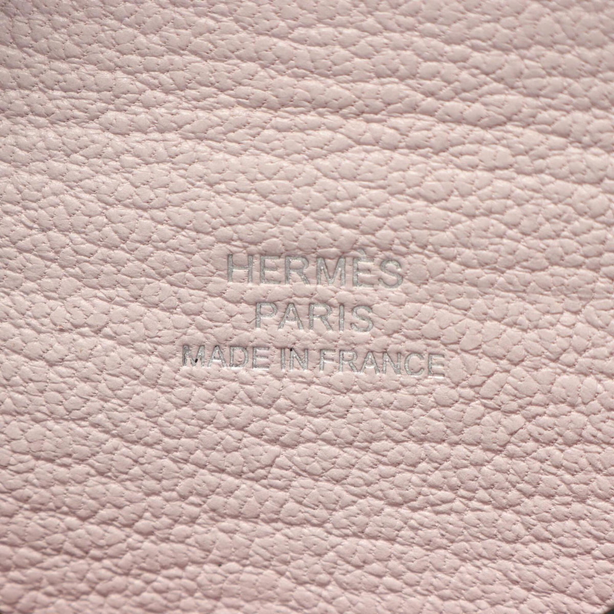 Hermes Gray Pink Chevre Leather Coin Purse/Coin Case (Pre-Owned)