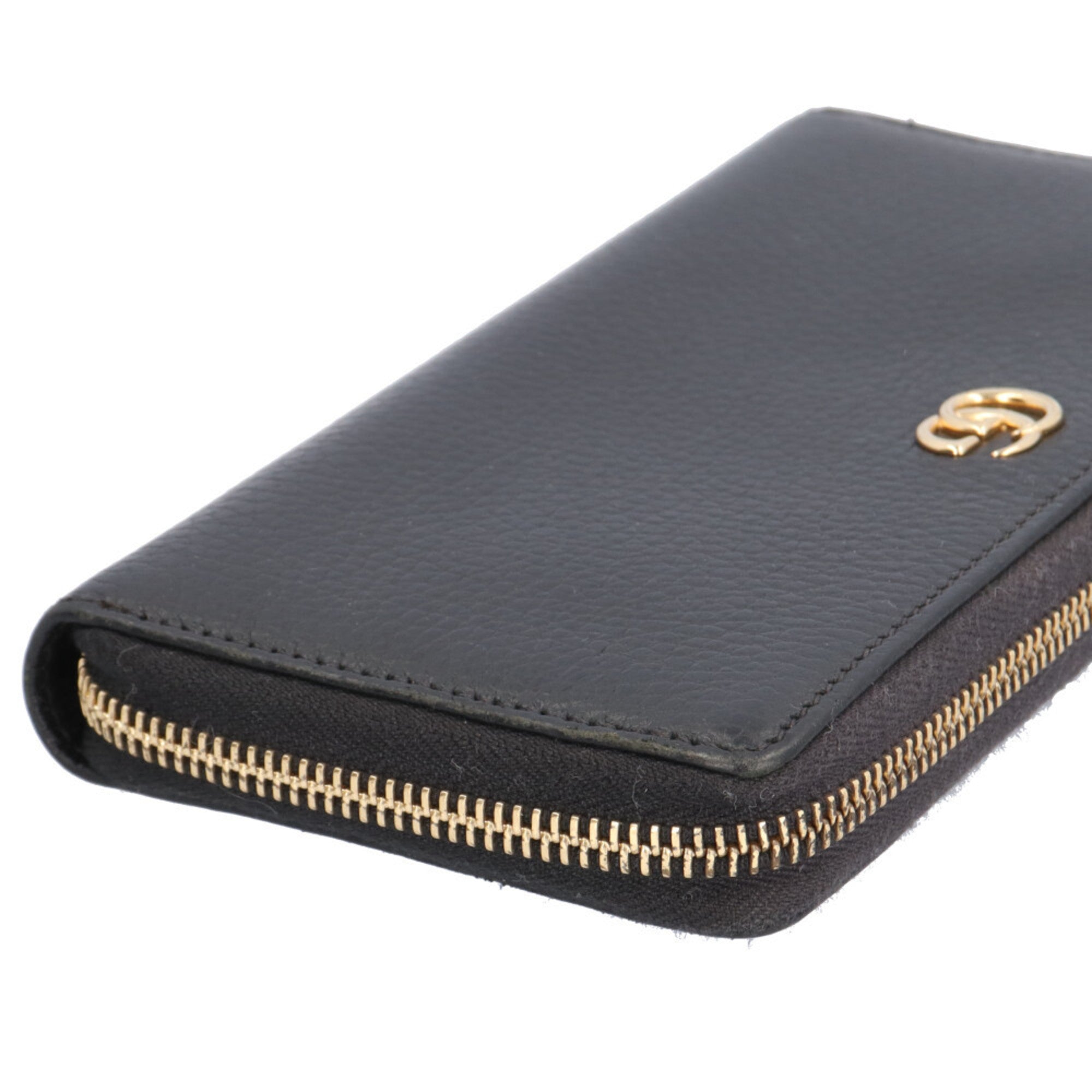 Gucci Black Leather Long Wallet (Bi-Fold) (Pre-Owned)