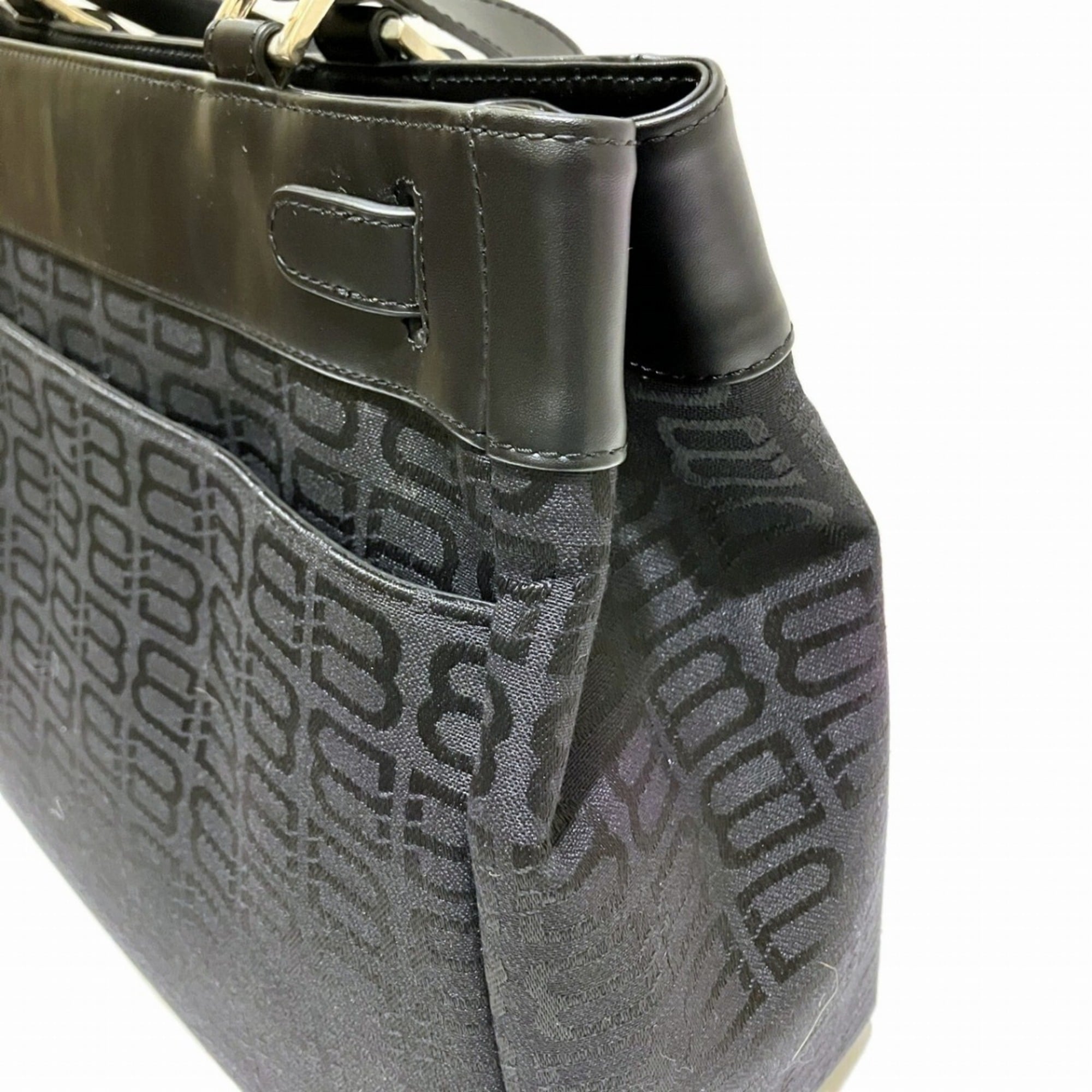 Balenciaga Black Canvas Leather Tote Bag (Pre-Owned)