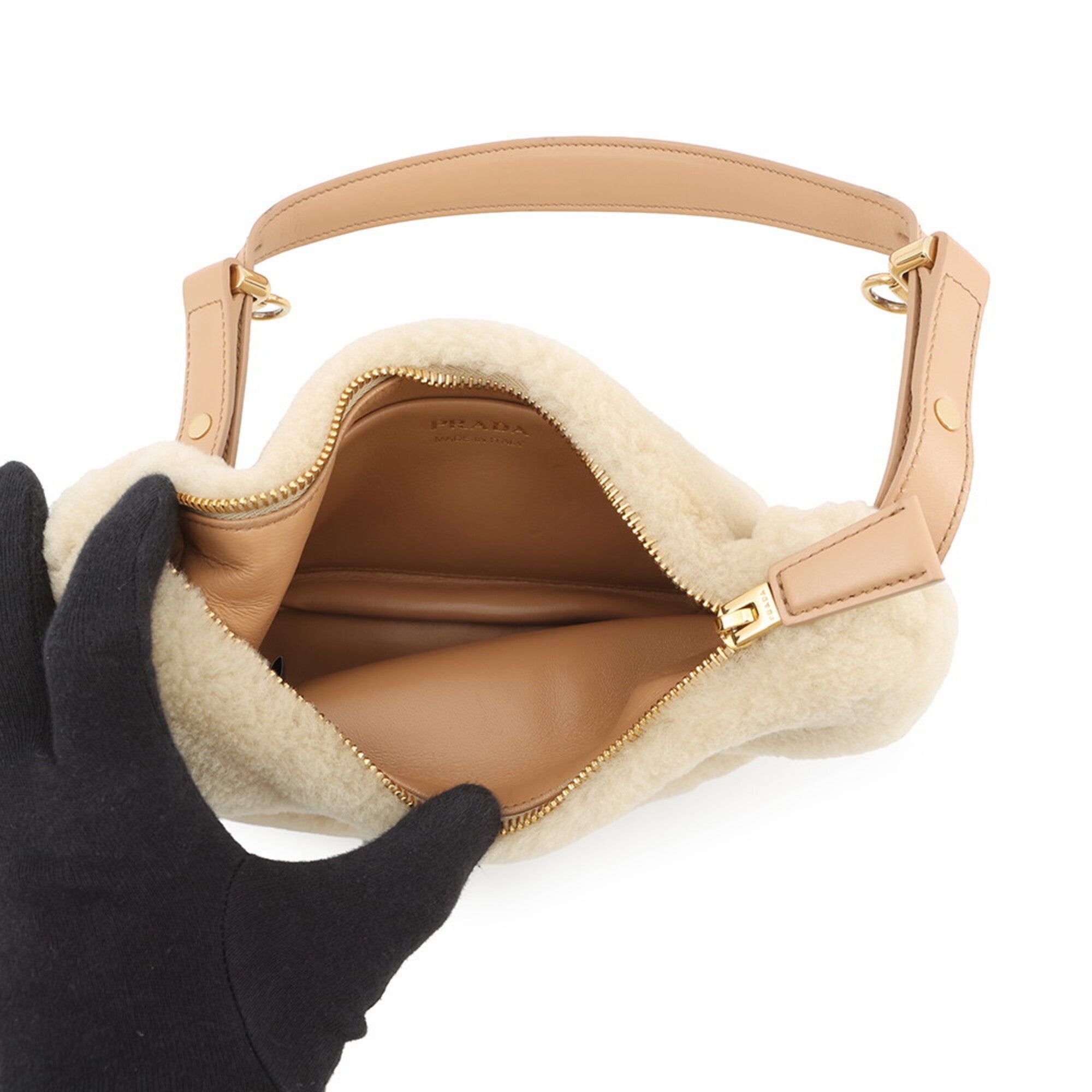 Prada Beige Leather Handbag (Pre-Owned)