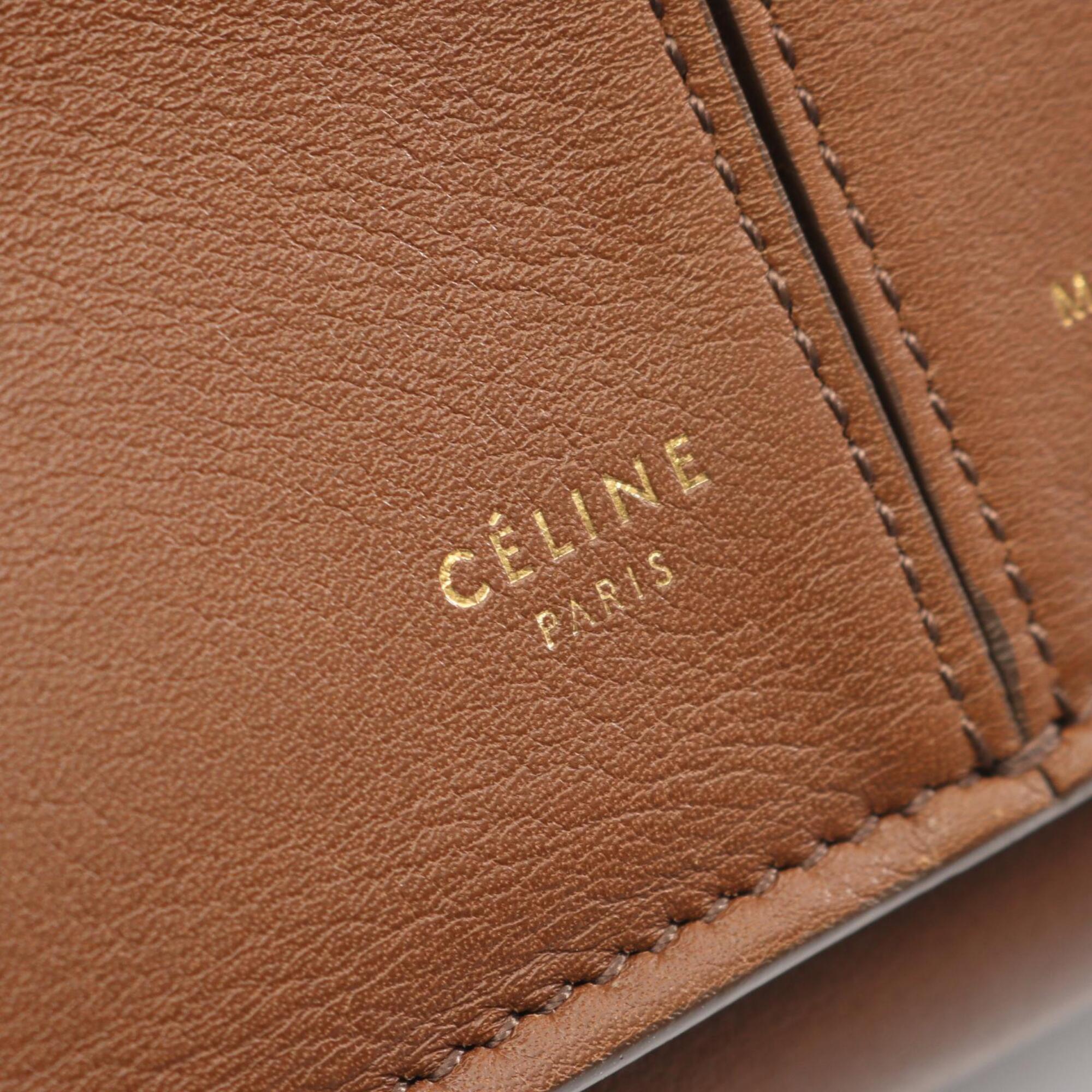 Celine Brown Leather Handbag Tote Bag (Pre-Owned)