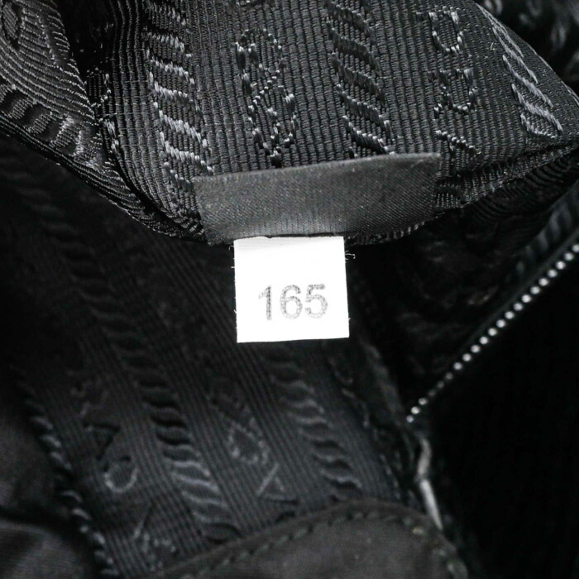 Prada Black Blue Canvas Handbag Tote Bag (Pre-Owned)