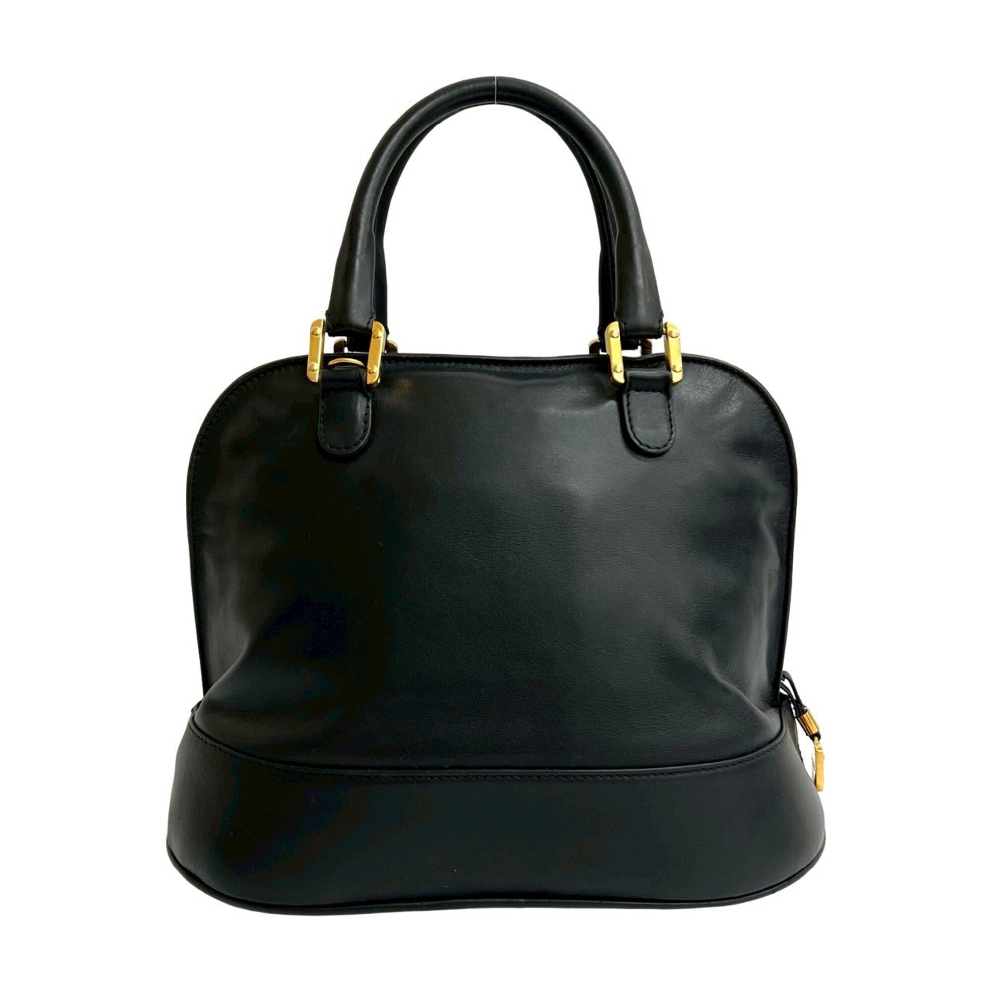 Loewe Black Leather Boston Bag Handbag Tote Bag (Pre-Owned)