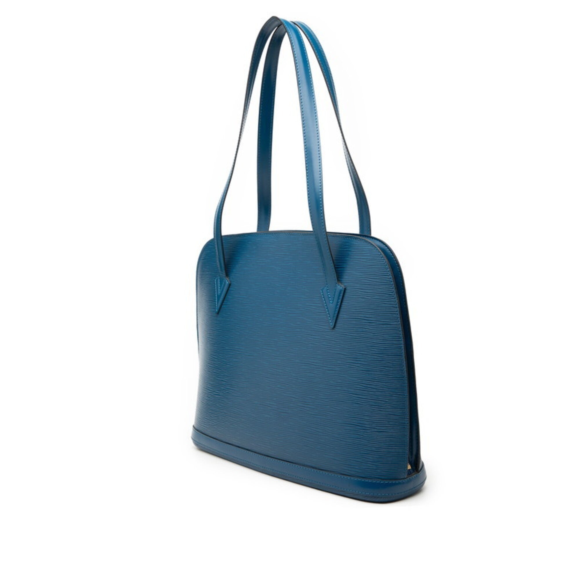 Louis Vuitton Toledo Blue Leather Shoulder Bag Tote Bag (Pre-Owned)