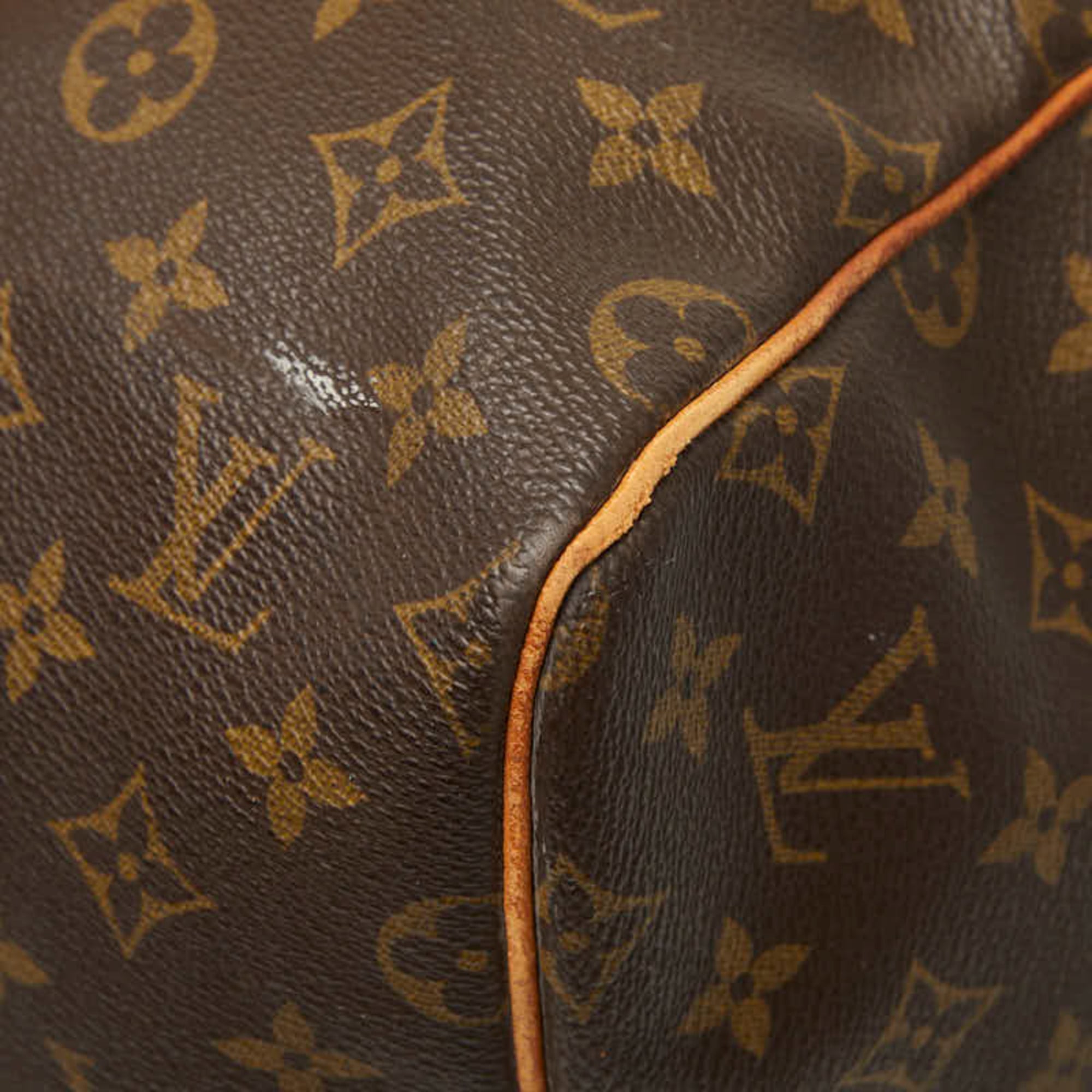Louis Vuitton Brown Pvc Leather Boston Bag (Pre-Owned)
