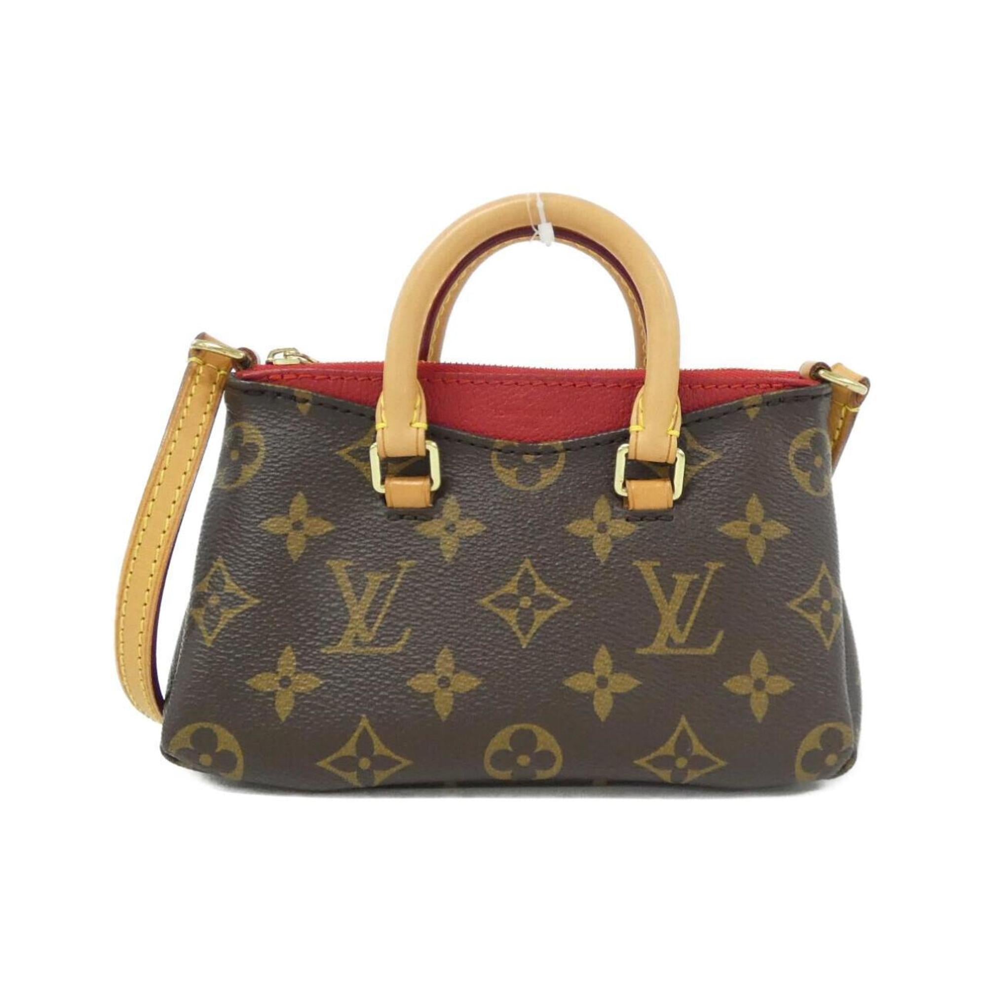 Louis Vuitton Monogram Cerise Marron Coated Canvas Leather Handbag (Pre-Owned)