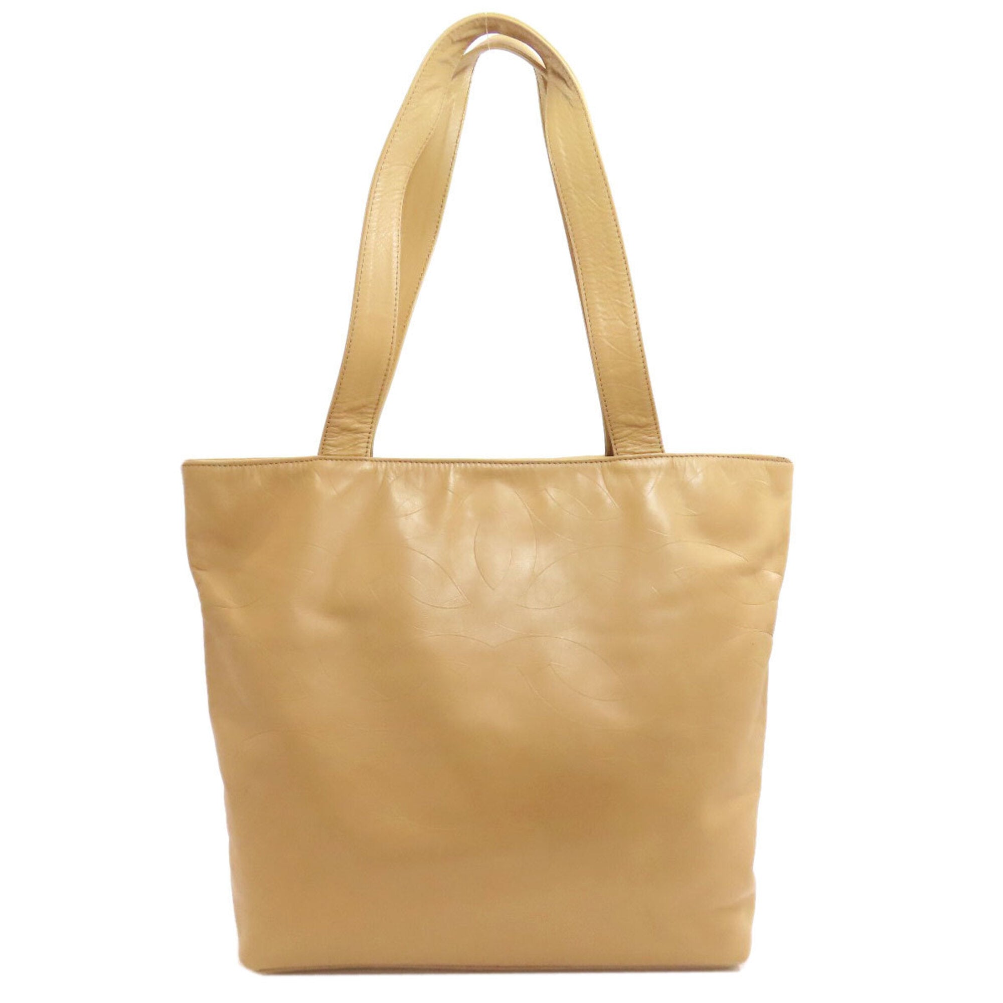Chanel Beige Leather Tote Bag (Pre-Owned)