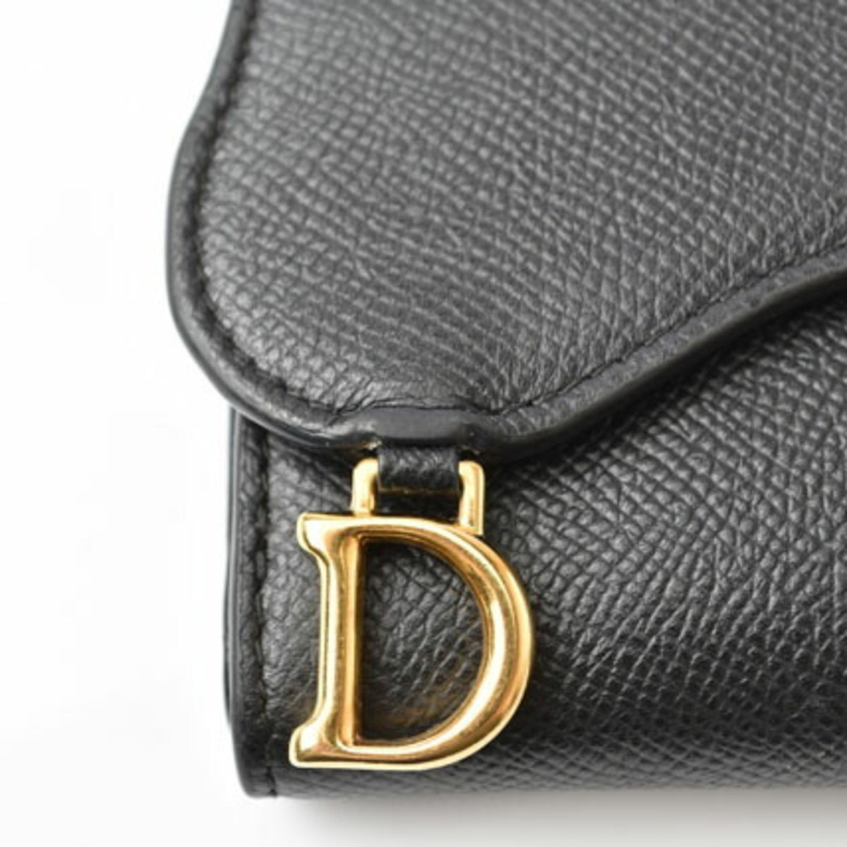 Christian Dior Navy Leather Wallet (Tri-Fold) (Pre-Owned)