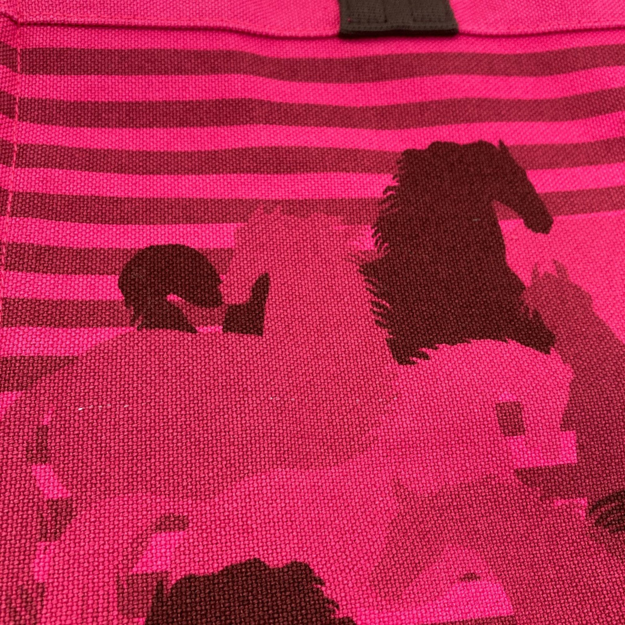 Hermes Pink Canvas Tote Bag (Pre-Owned)