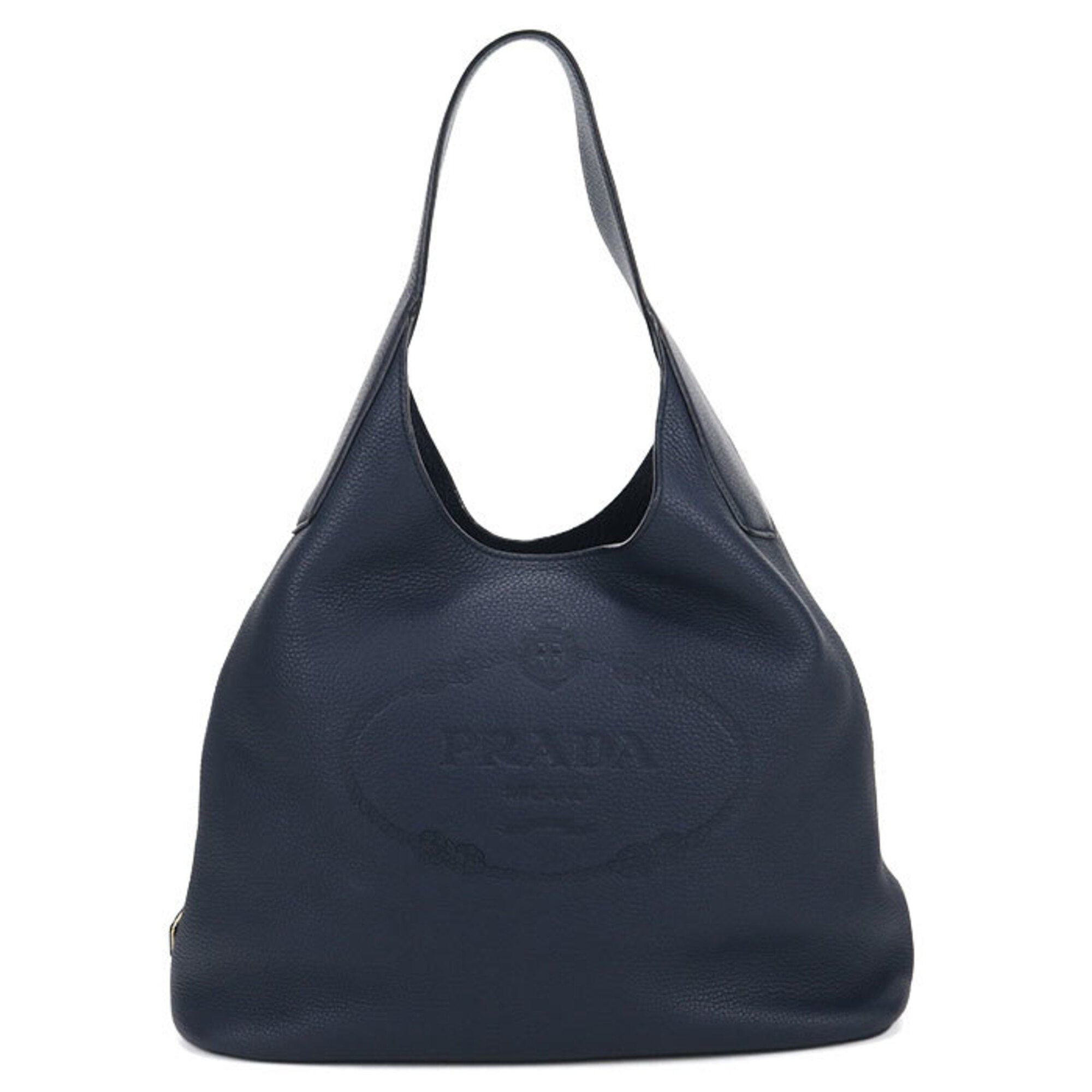 Prada Navy Leather Shoulder Bag (Pre-Owned)