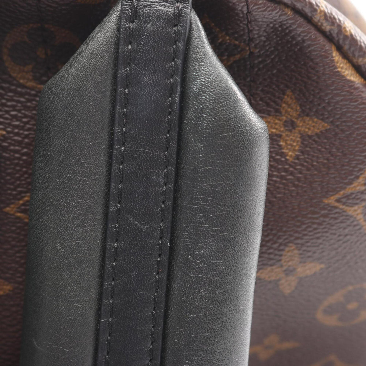 Louis Vuitton Black Brown Coated Canvas Leather Backpack Handbag (Pre-Owned)