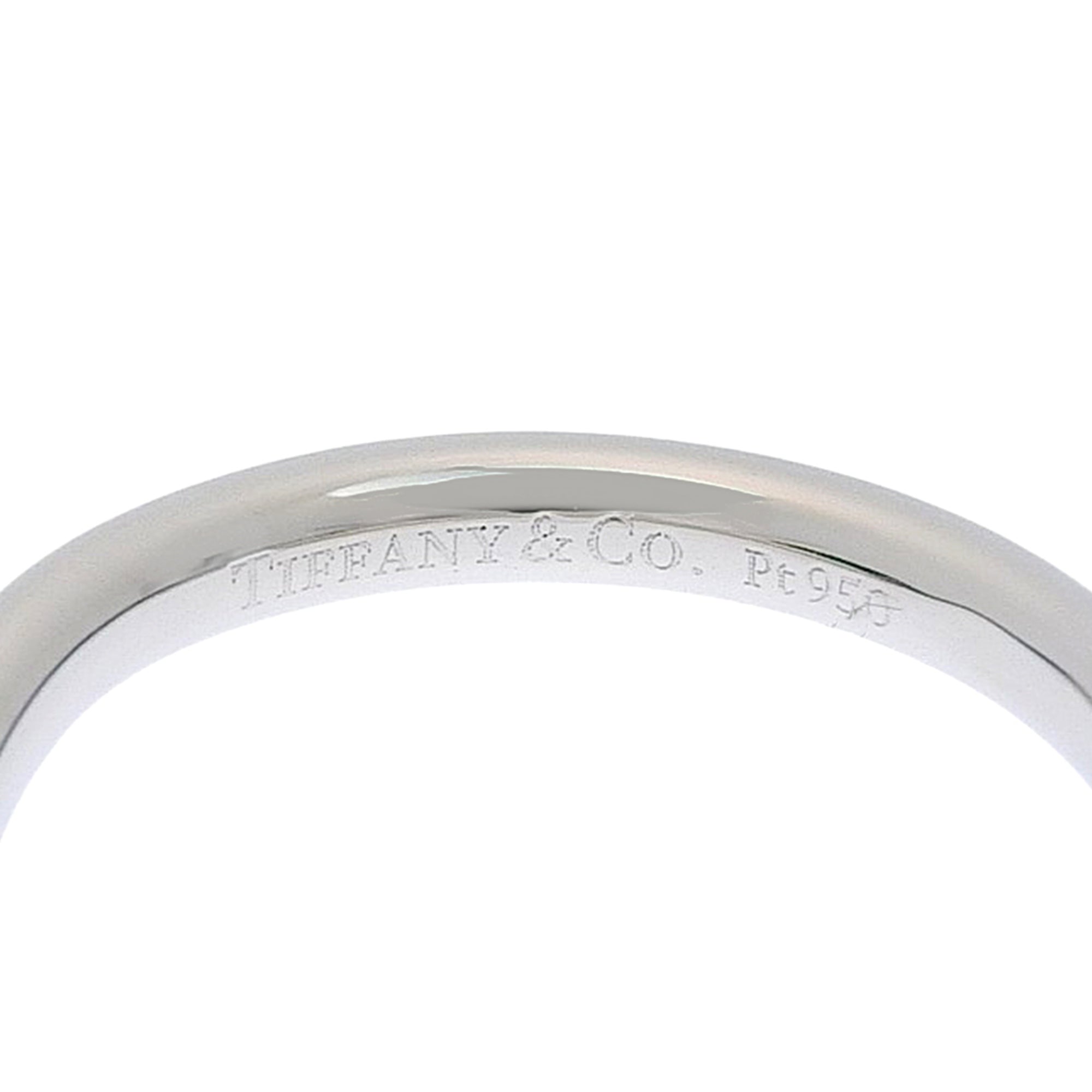 Tiffany Platinum Platinum 950 Band Ring (Pre-Owned)