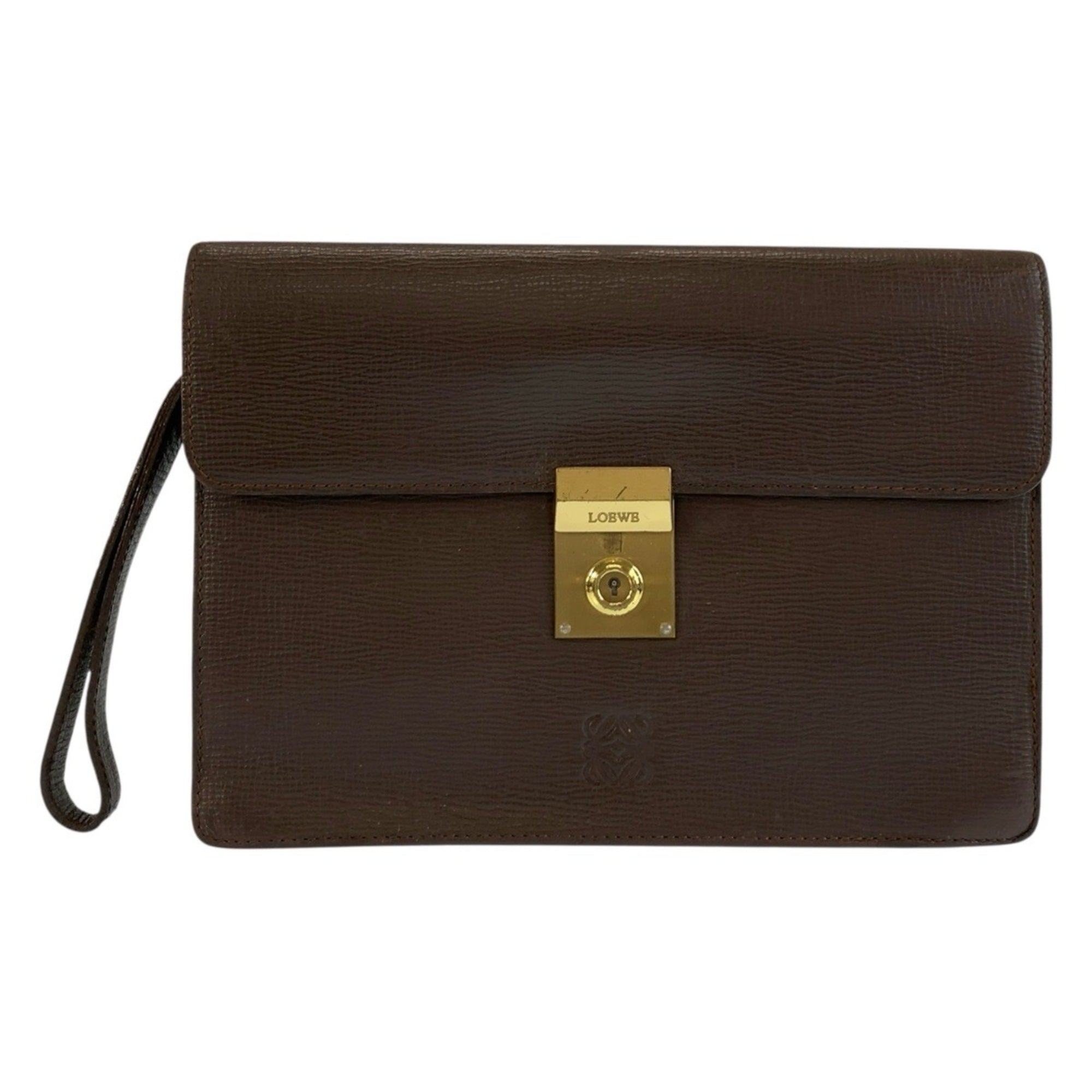 Loewe Brown Leather Clutch Bag (Pre-Owned)