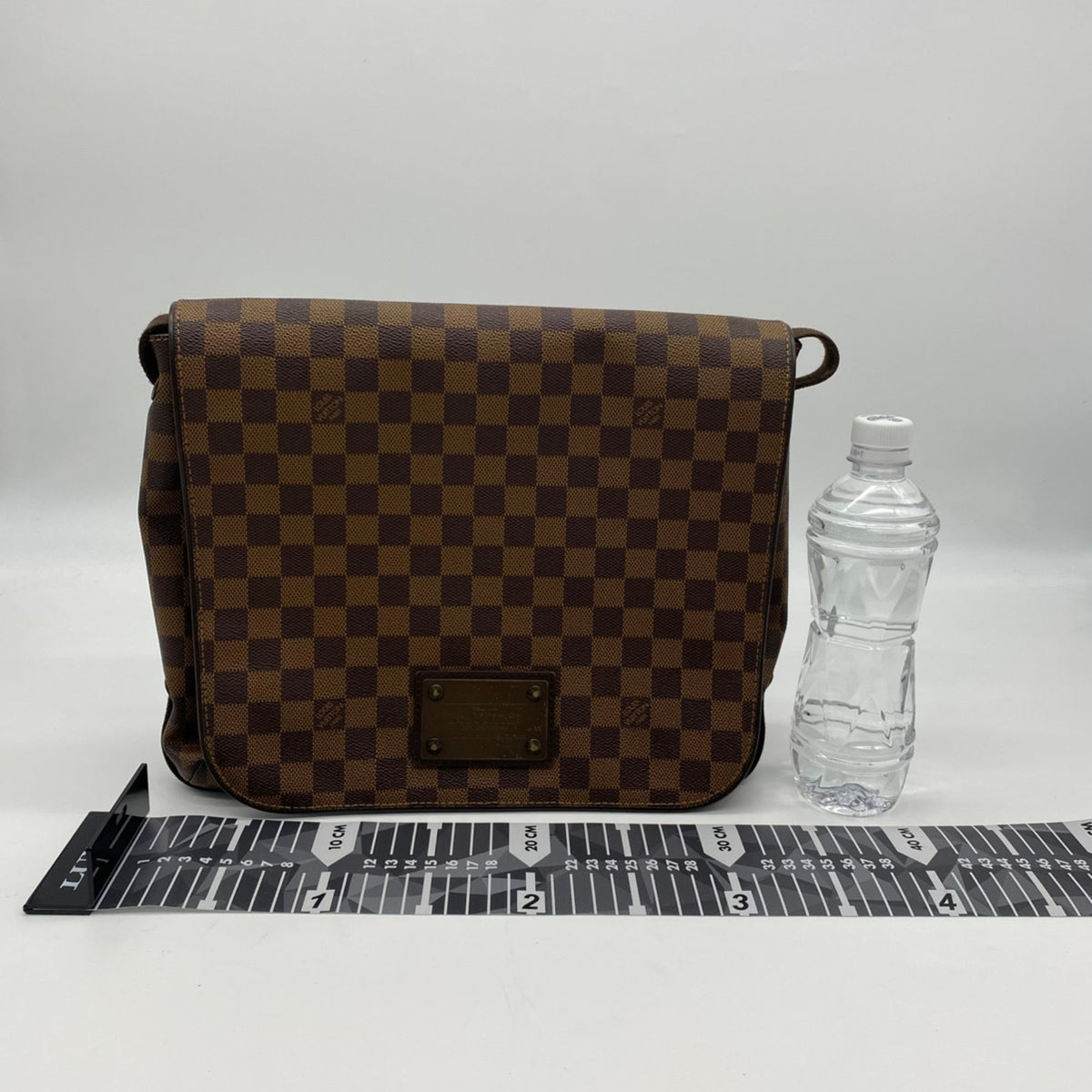 Louis Vuitton Beige Brown Coated Canvas Leather Shoulder Bag (Pre-Owned)