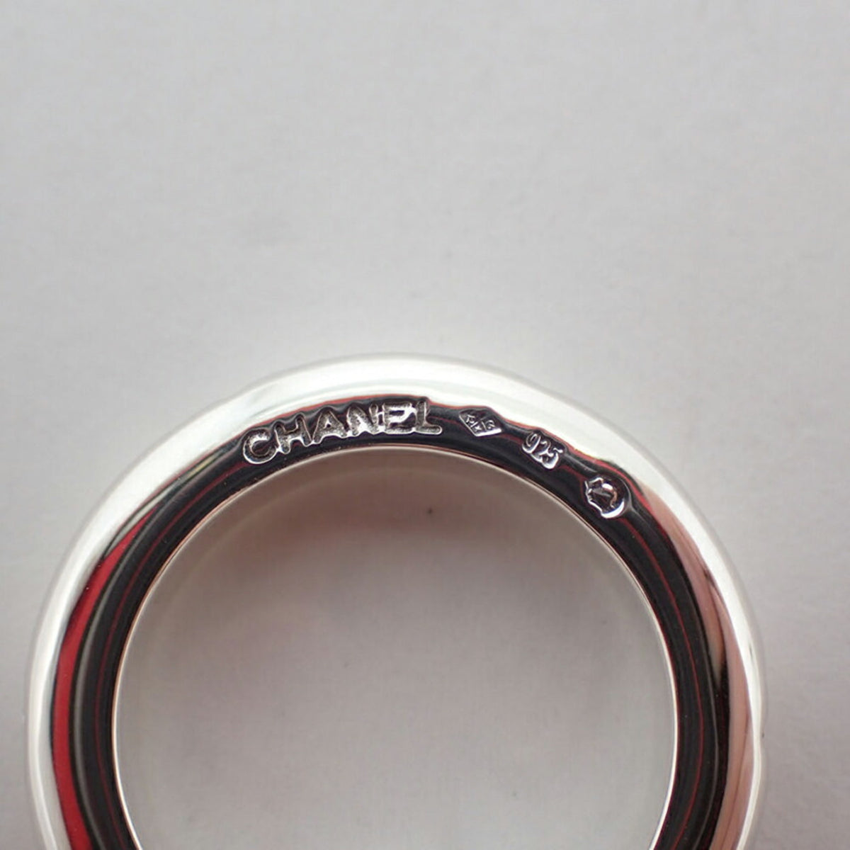 Chanel Sterling Silver 925 Band Ring (Pre-Owned)