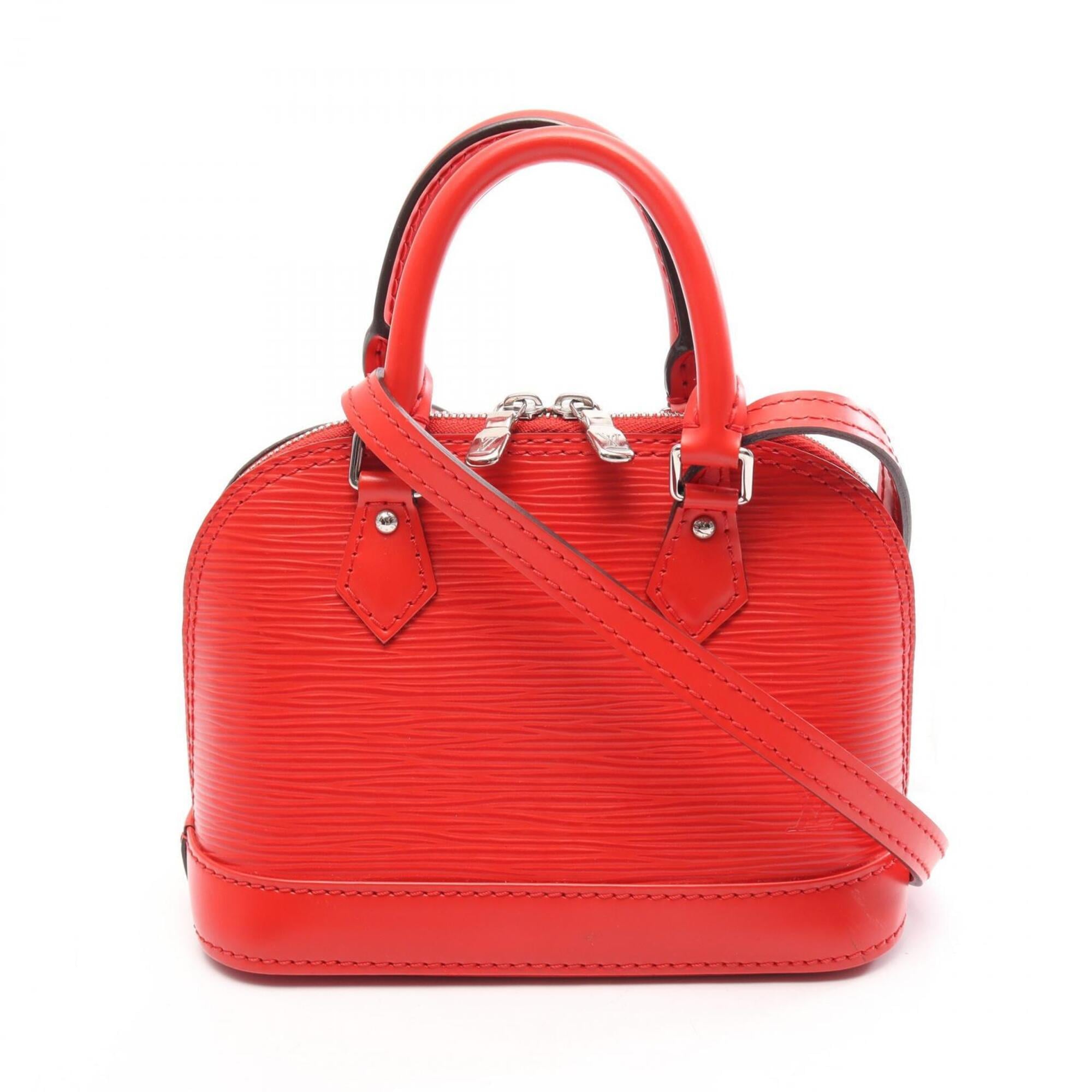 Louis Vuitton Coquelicots Red Color Leather Handbag Shoulder Bag (Pre-Owned)
