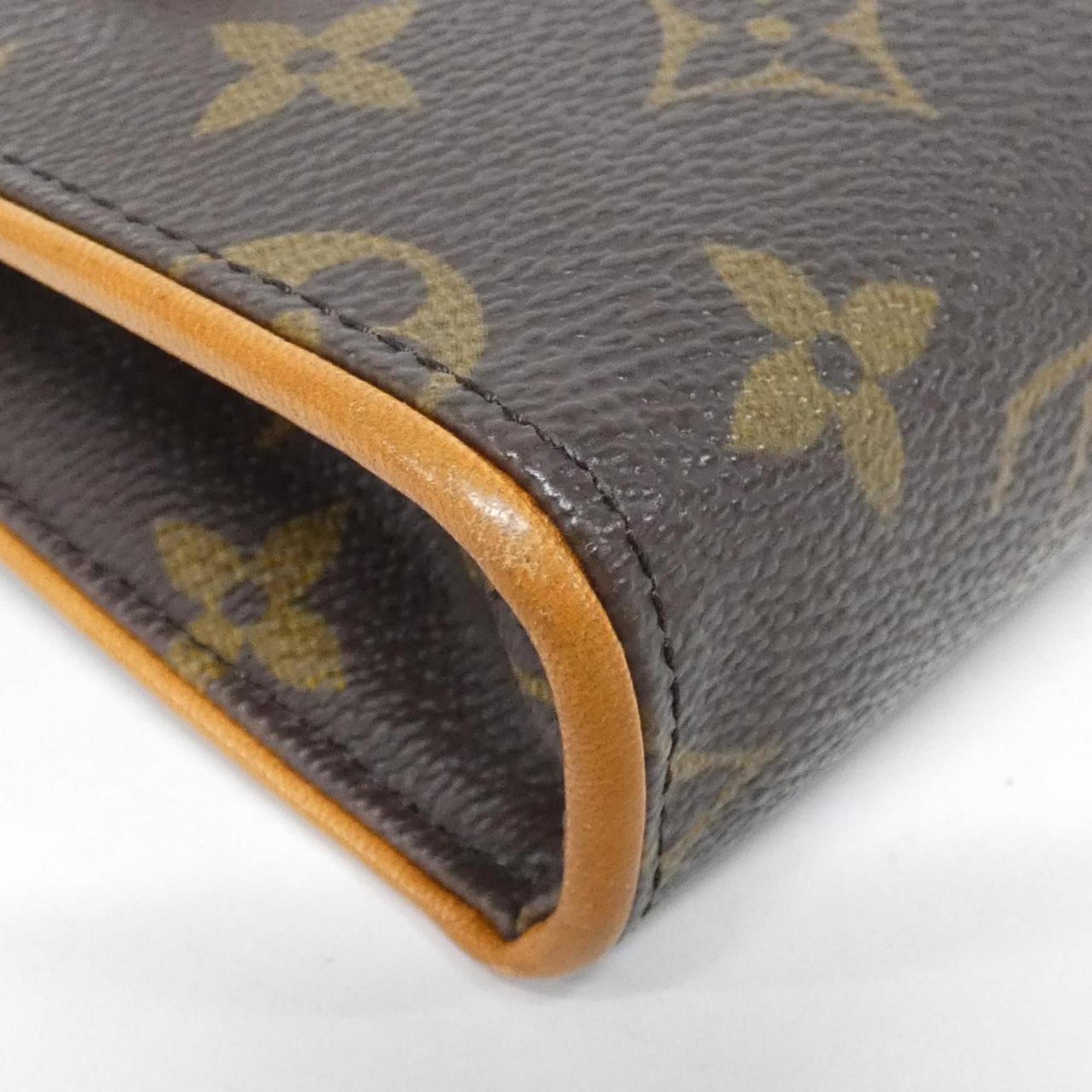 Louis Vuitton Marron Coated Canvas Fanny Pack Pochette (Pre-Owned)